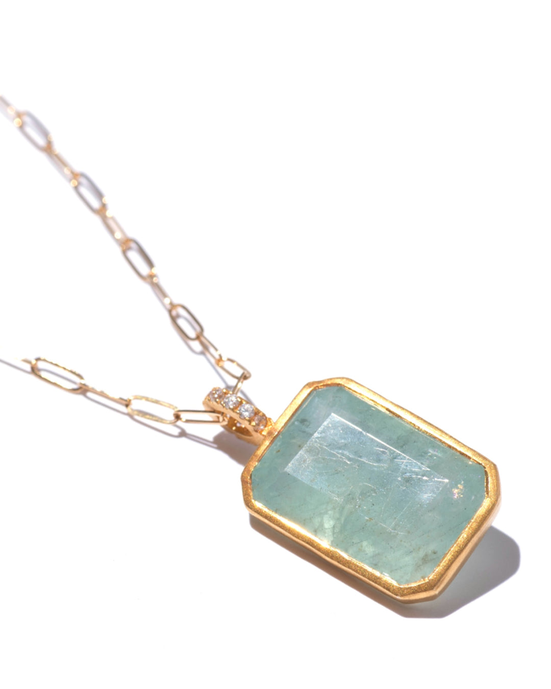 RAW-STONE CHARM - Aquamarine - #023