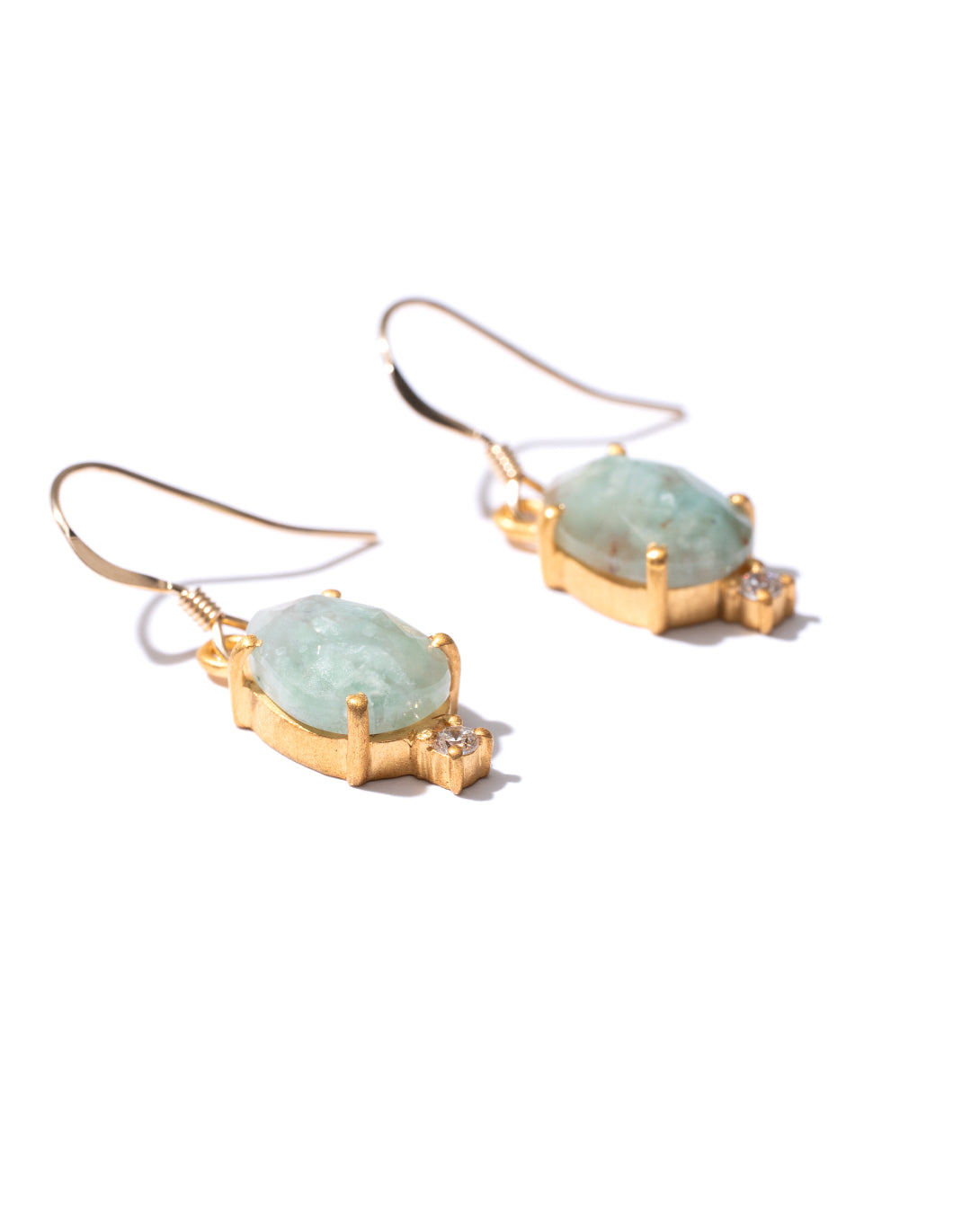 RAW-STONE EARRINGS - Aquaprase - #134