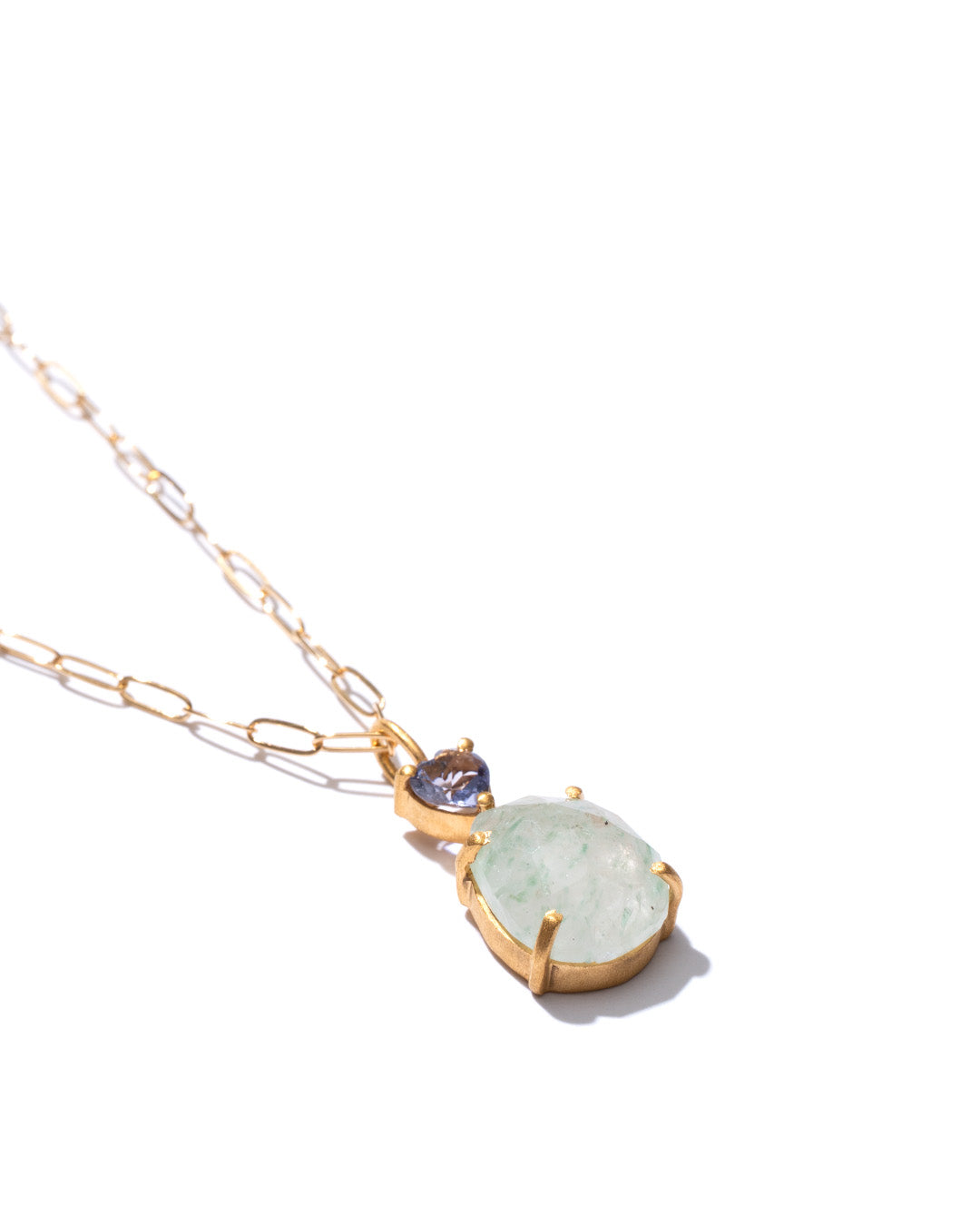 RAW-STONE CHARM - Green Quartz - #1092