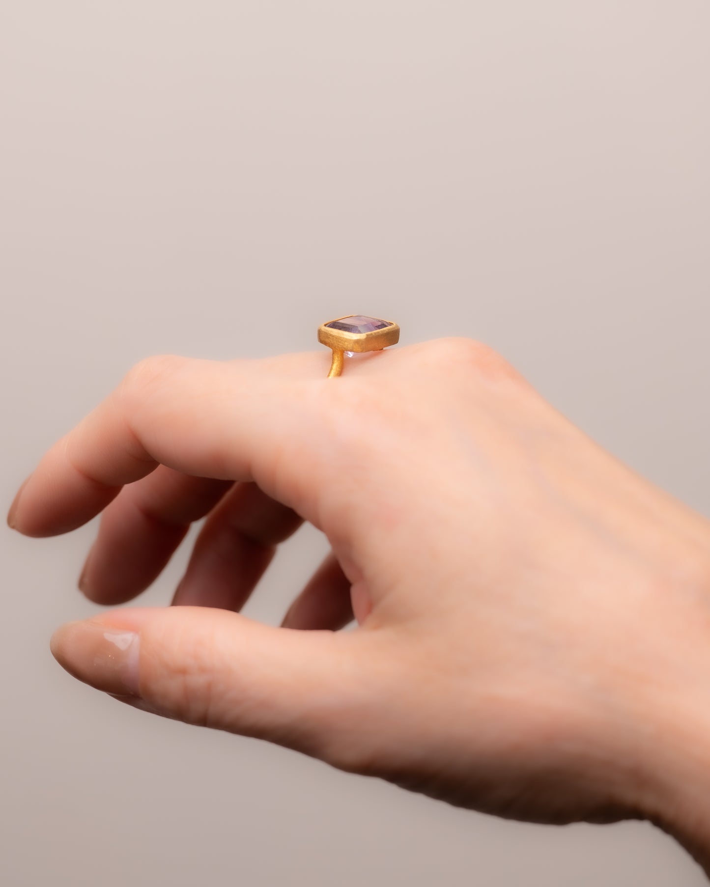RAW-STONE RING - Fluorite - #1554