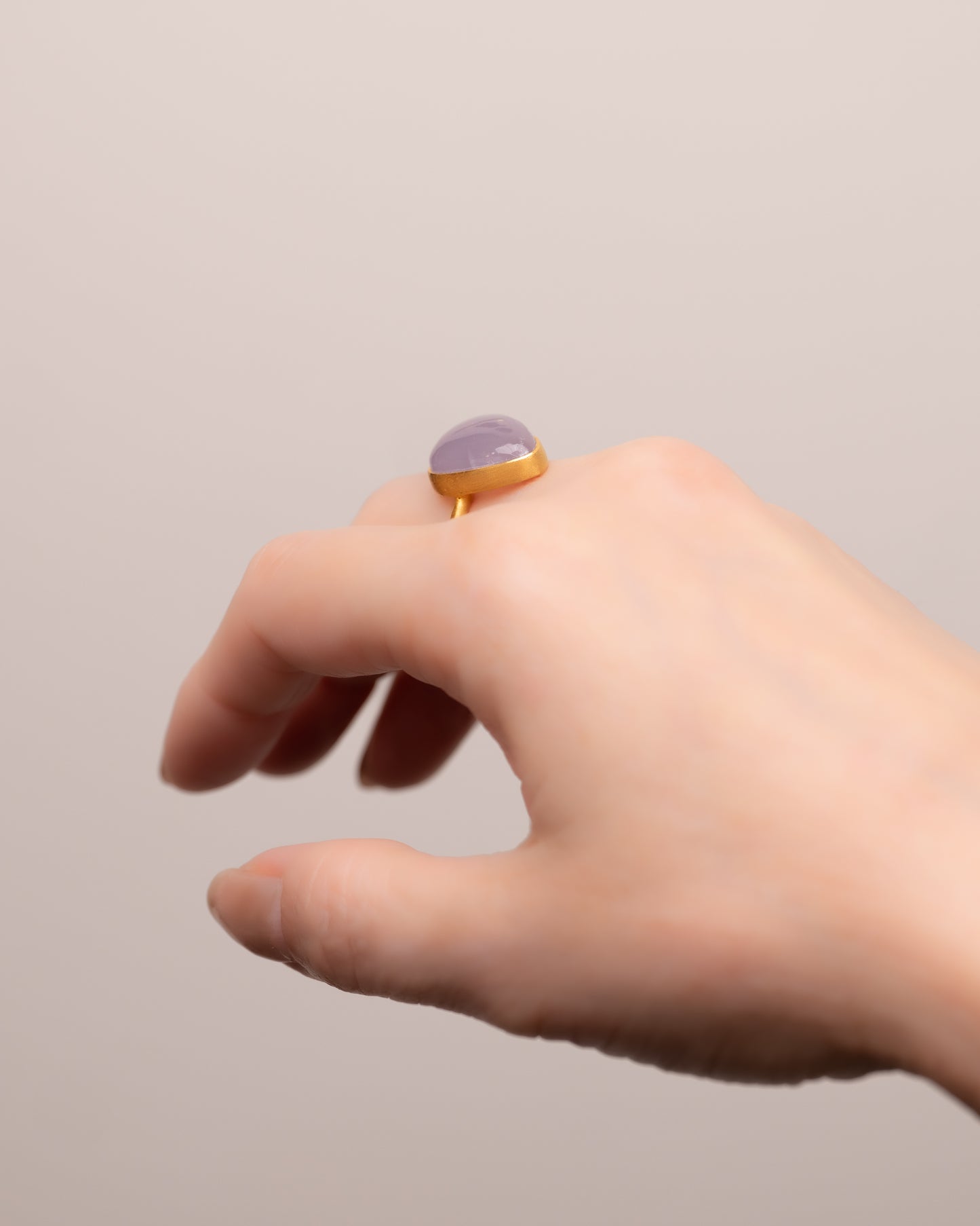 RAW-STONE RING - Chalcedony - #1463