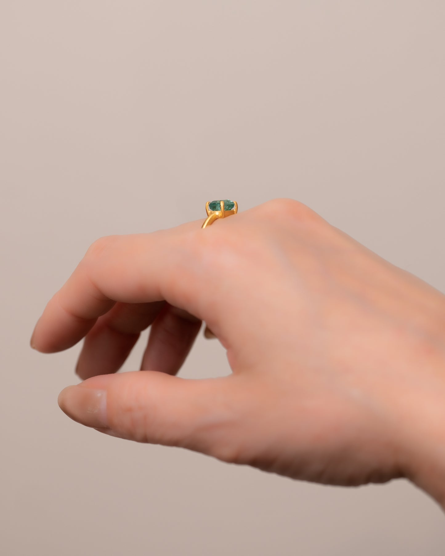 RAW-STONE RING - Emerald - #1649