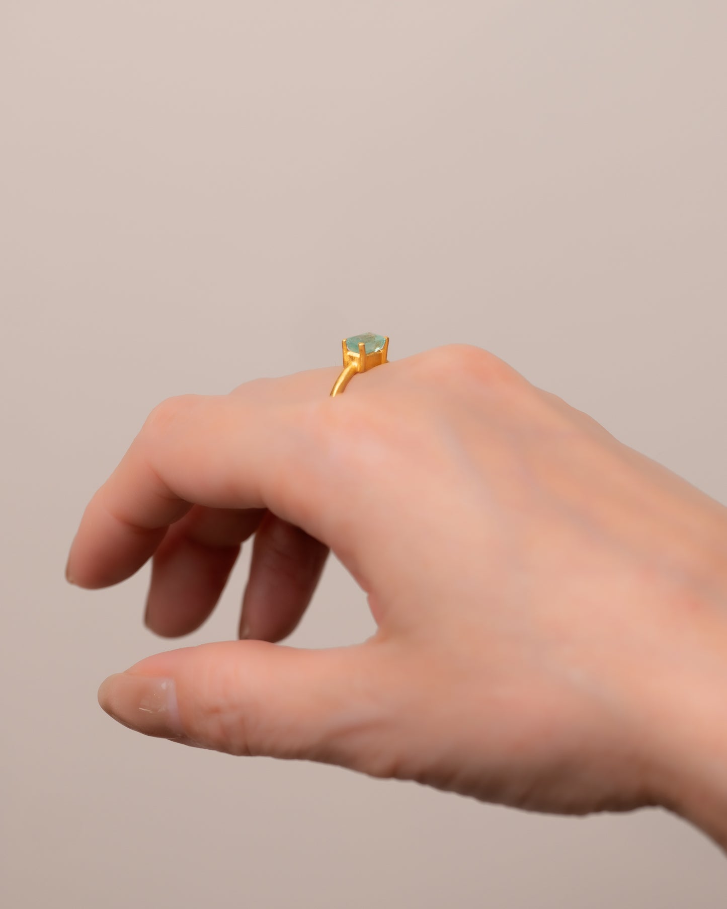 RAW-STONE RING - Emerald - #1539