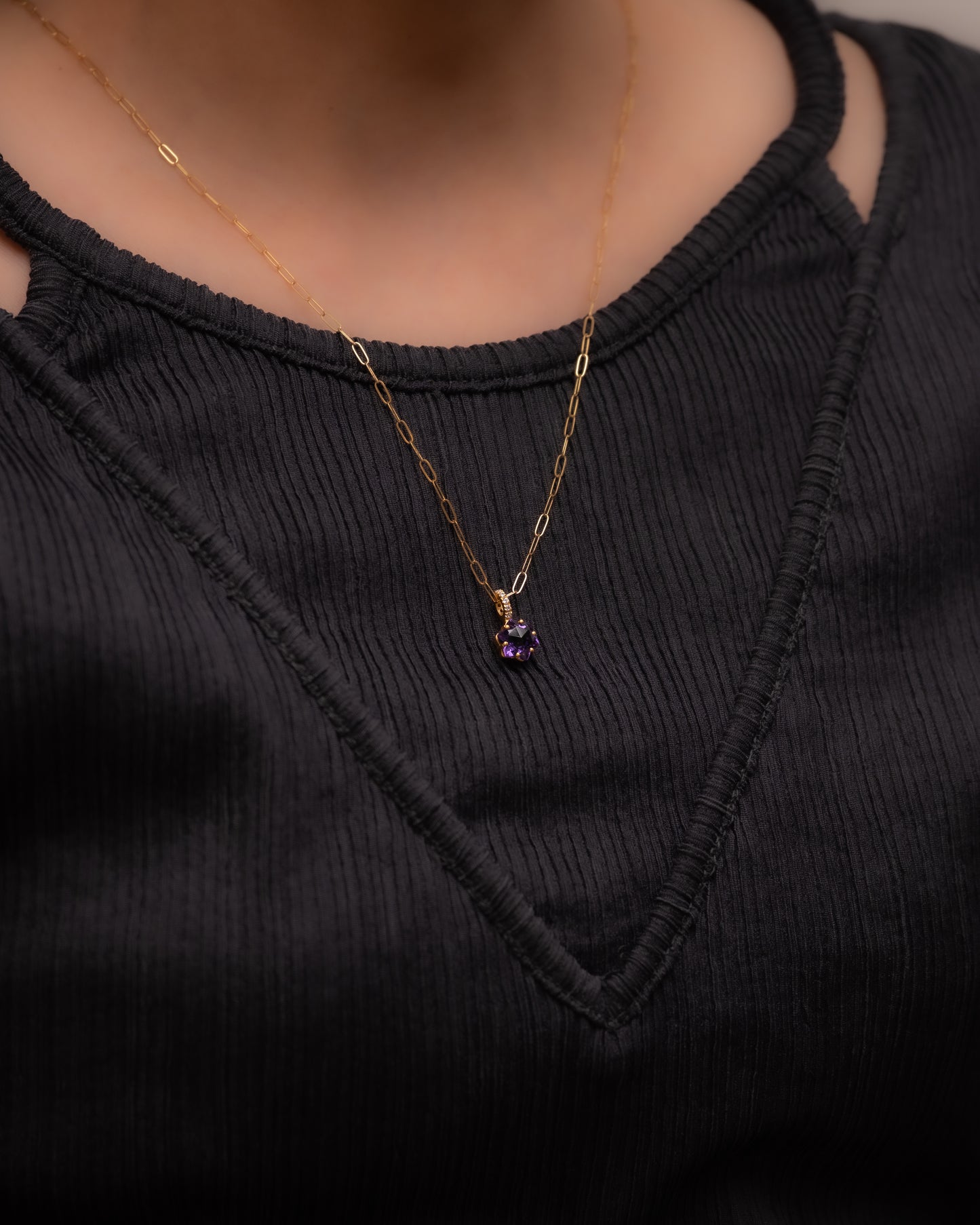 RAW-STONE CHARM - Amethyst - #629