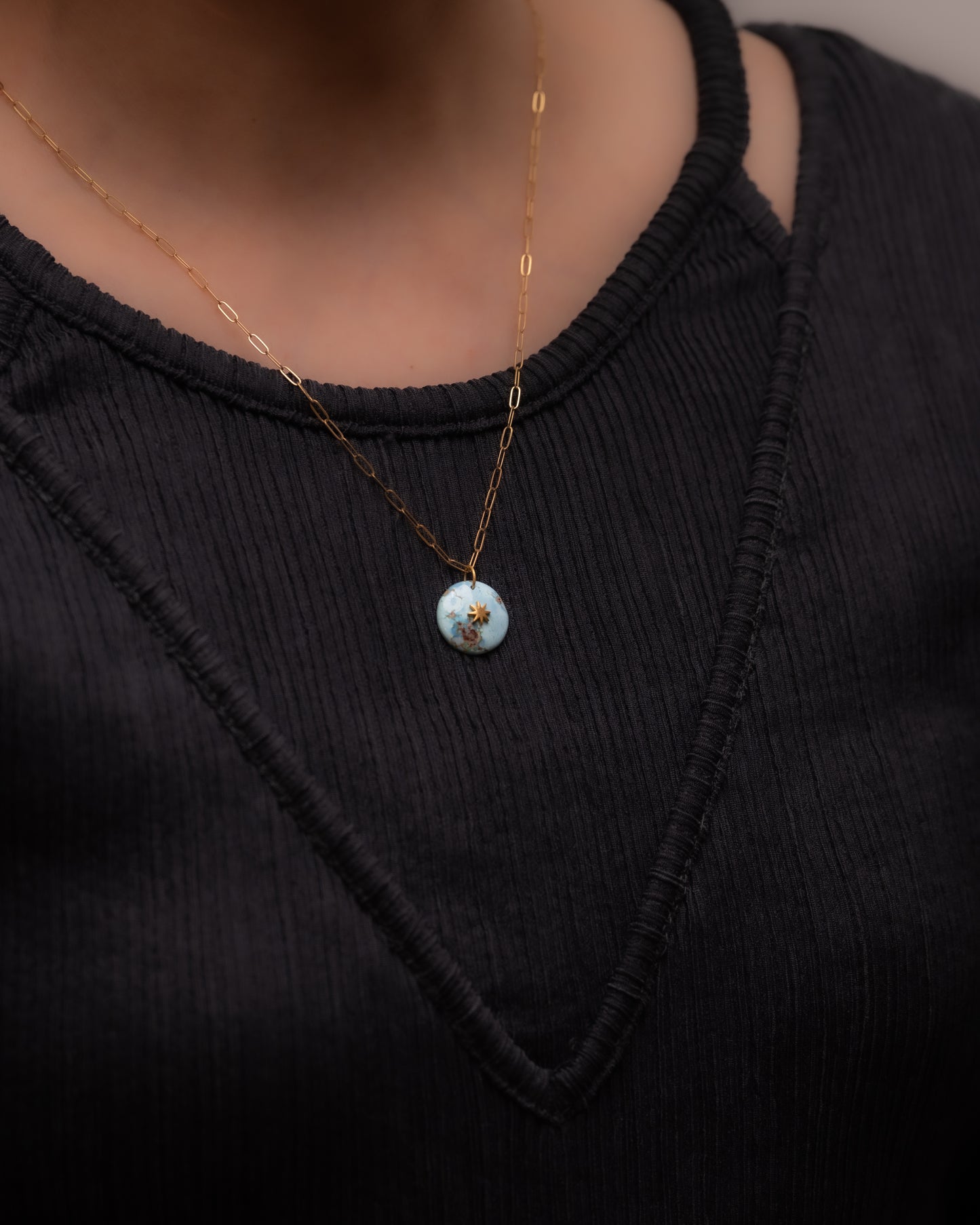 LINO CHARM - Golden Hill Turquoise - #297