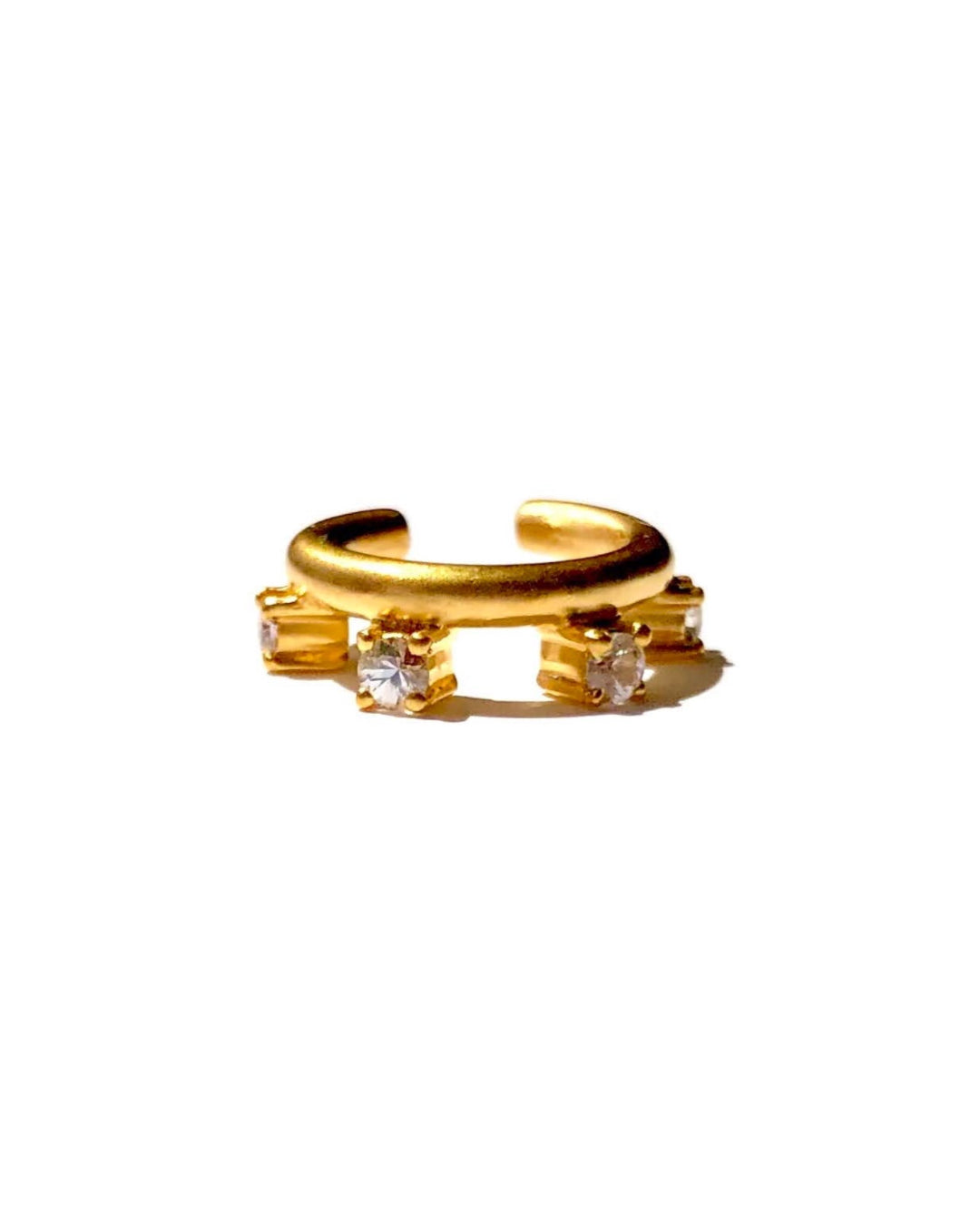 RAW-STONE Earcuff  -  White Sapphire -  #008