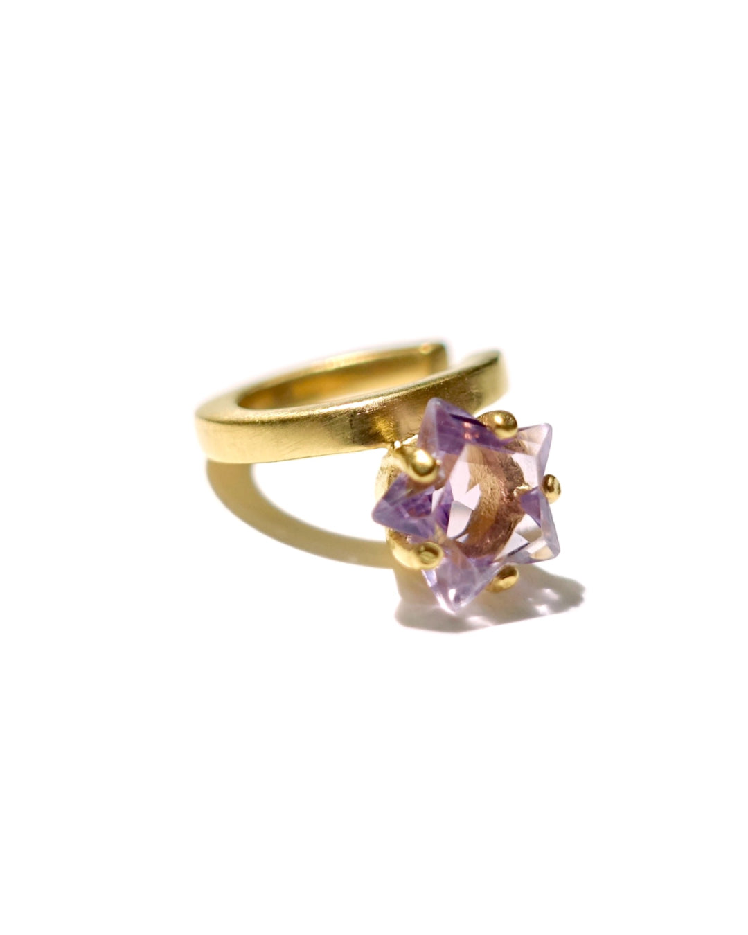 RAW-STONE Earcuff  -  Amethyst -  #017