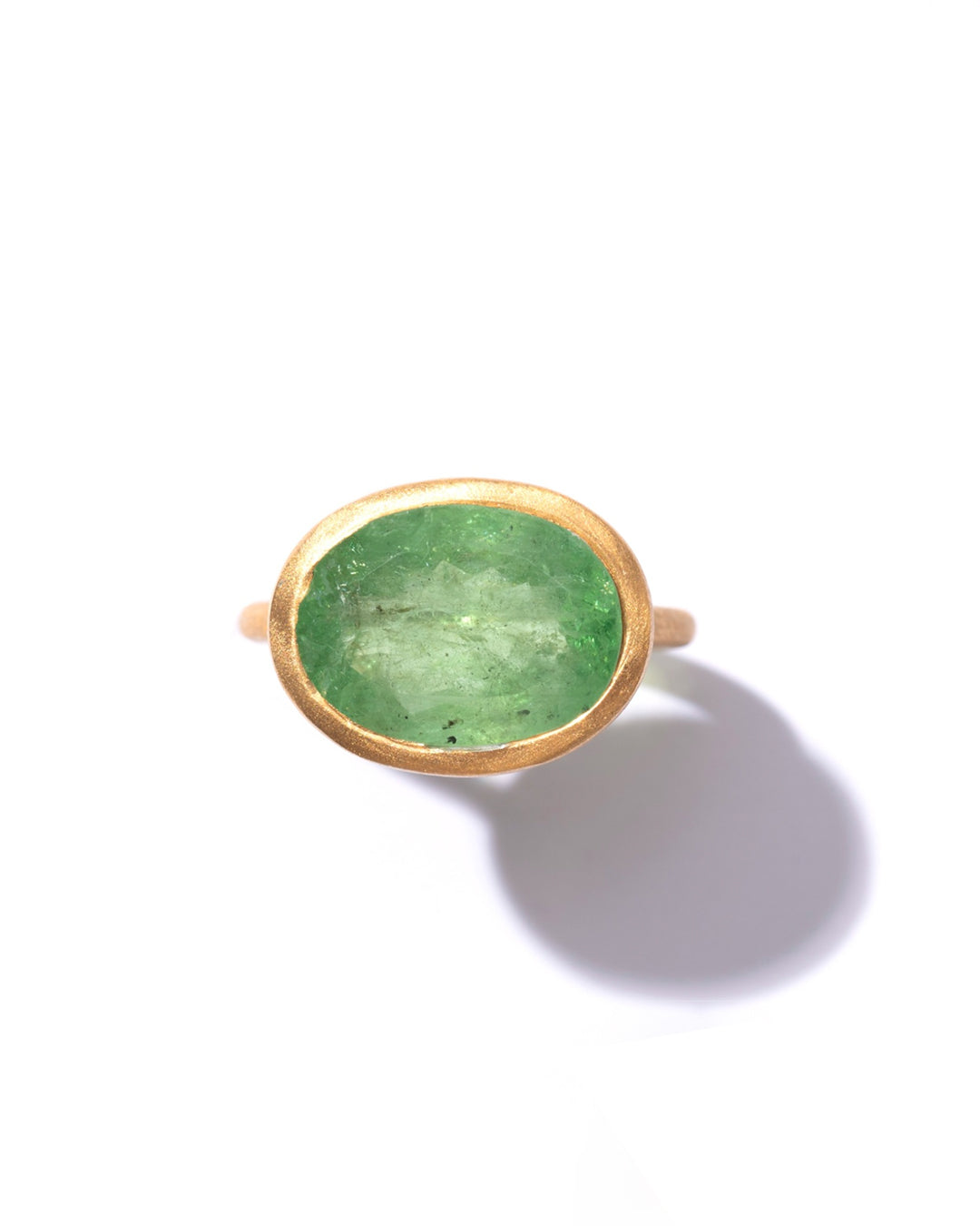 RAW-STONE RING  -  Green Garne -  #321