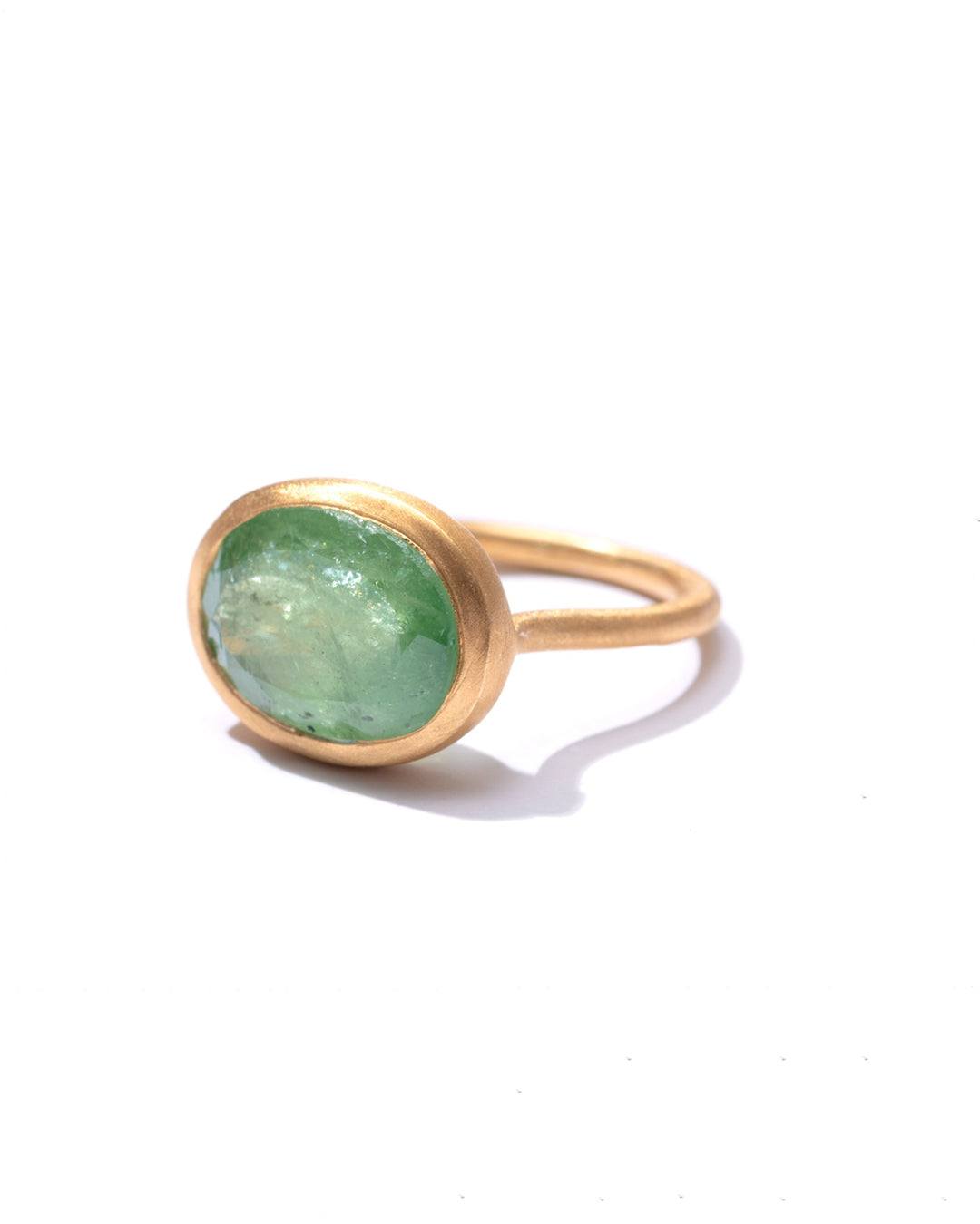 RAW-STONE RING  -  Green Garne -  #321