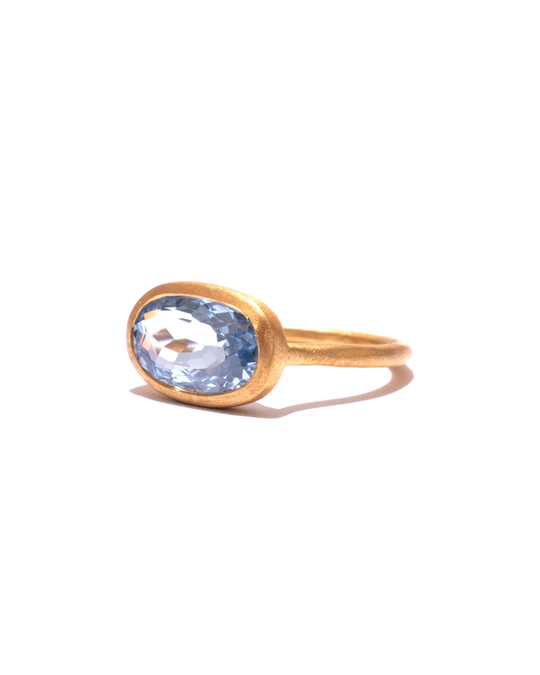 RAW-STONE RING  -  Swiss Blue Topaz -  #w23