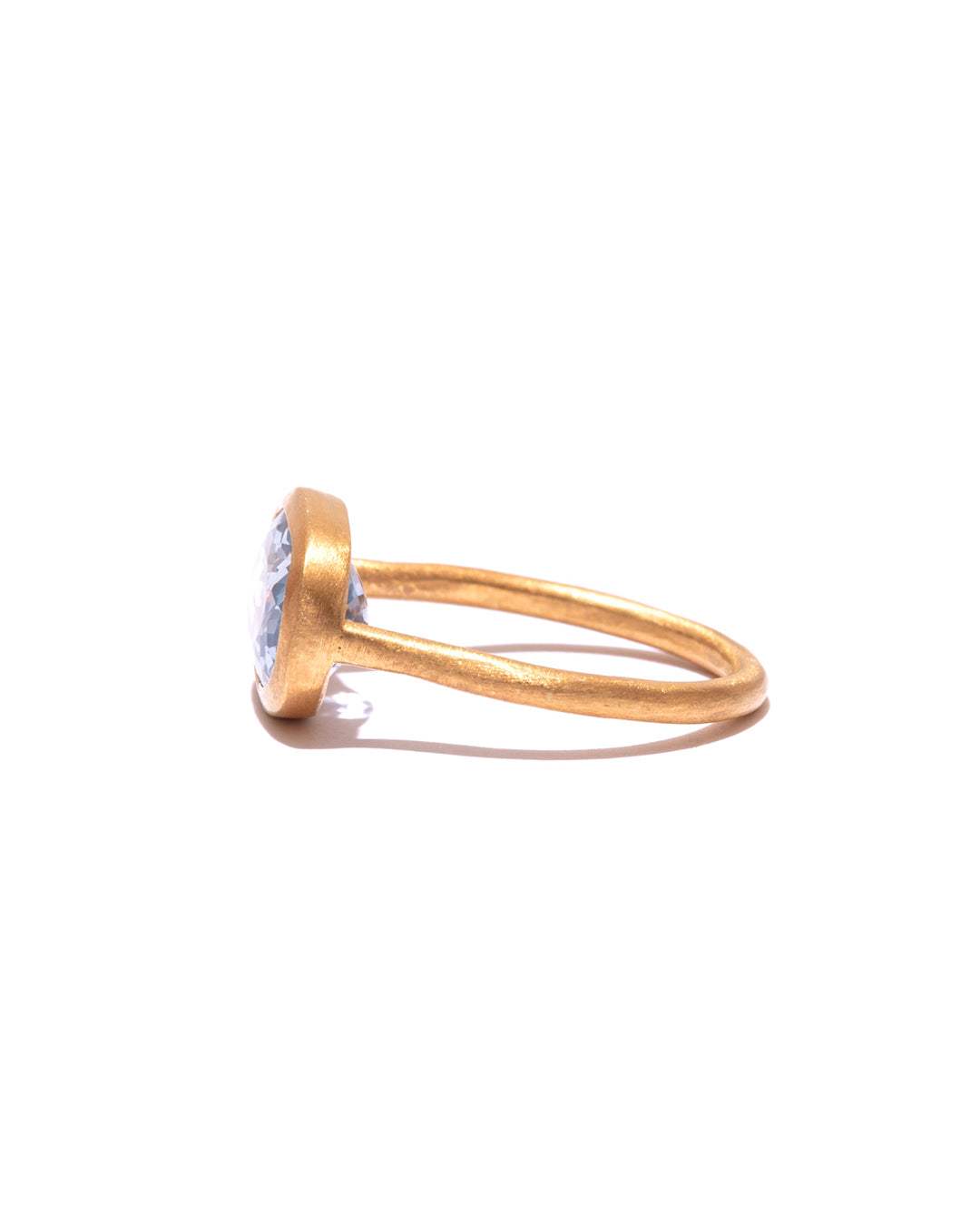 RAW-STONE RING  -  Swiss Blue Topaz -  #w23