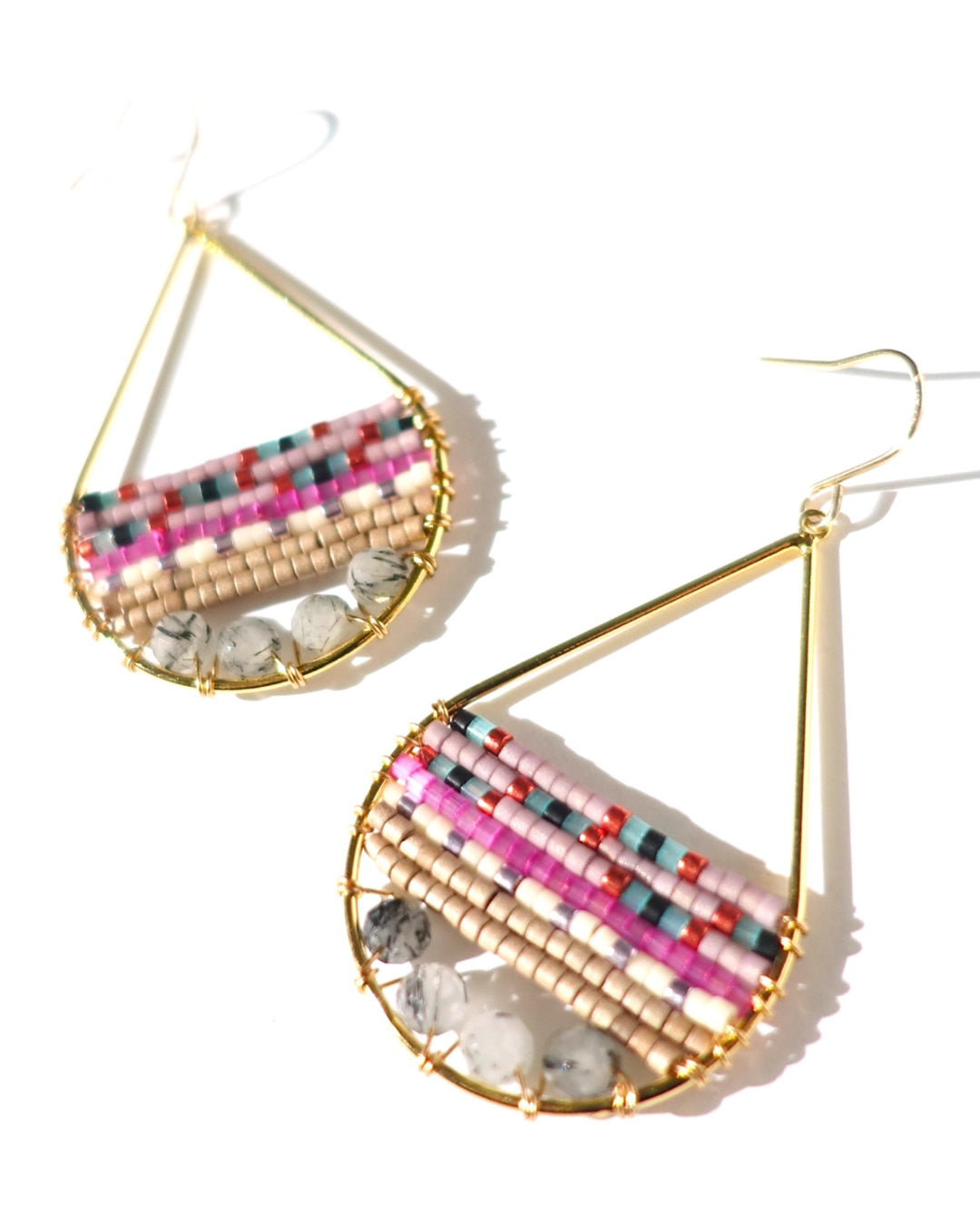 Signature Earrings  -  Black Tourmaline -  #008
