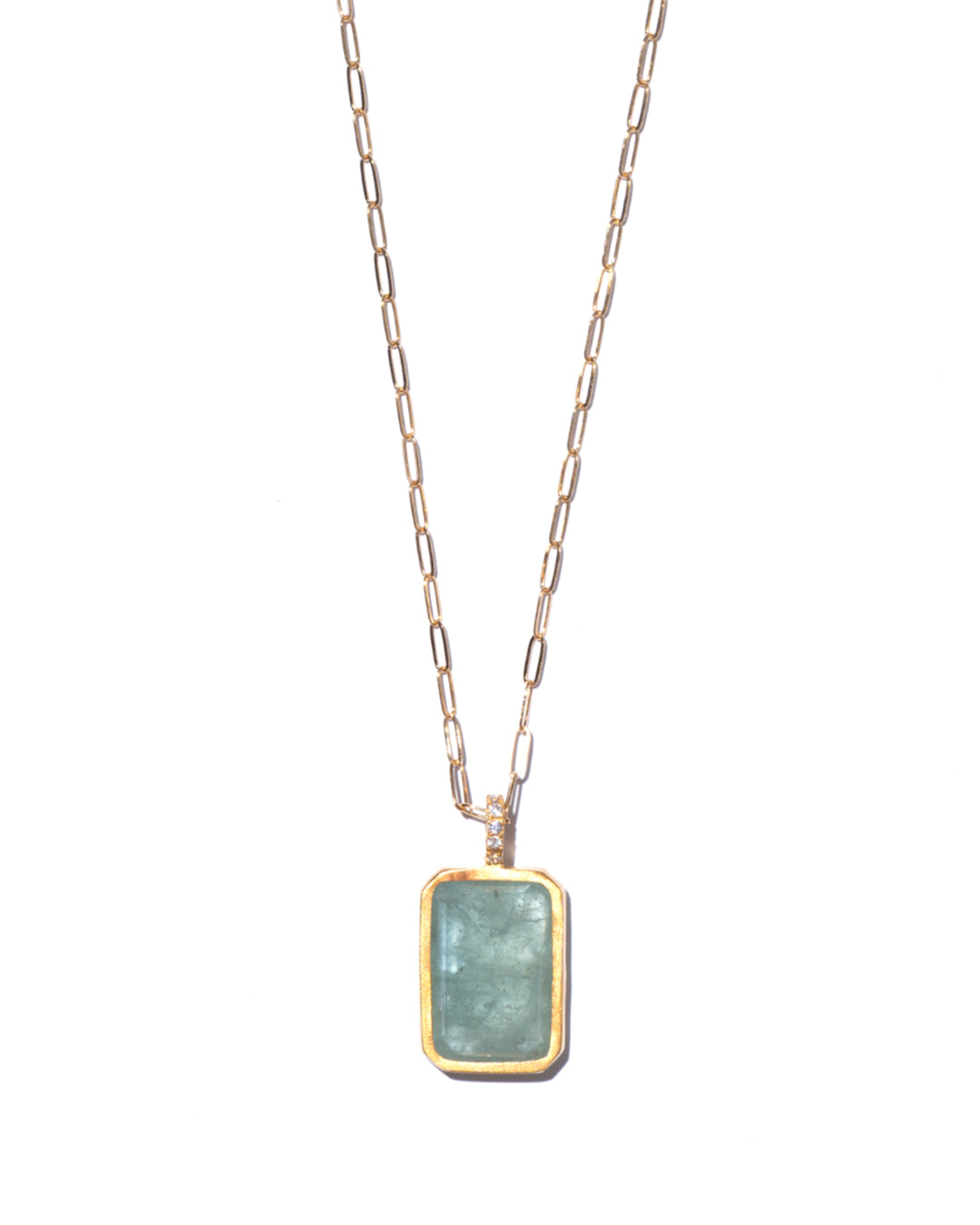 RAW-STONE CHARM  -  Aquamarine -  #023
