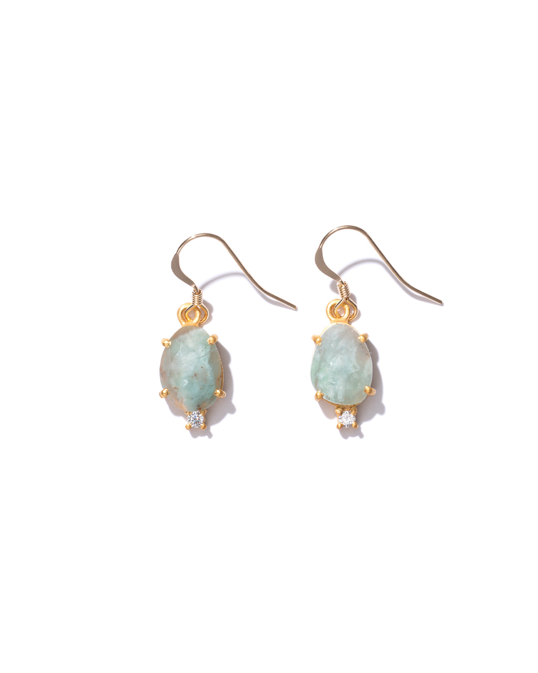 RAW-STONE EARRINGS - Aquaprase -  #134