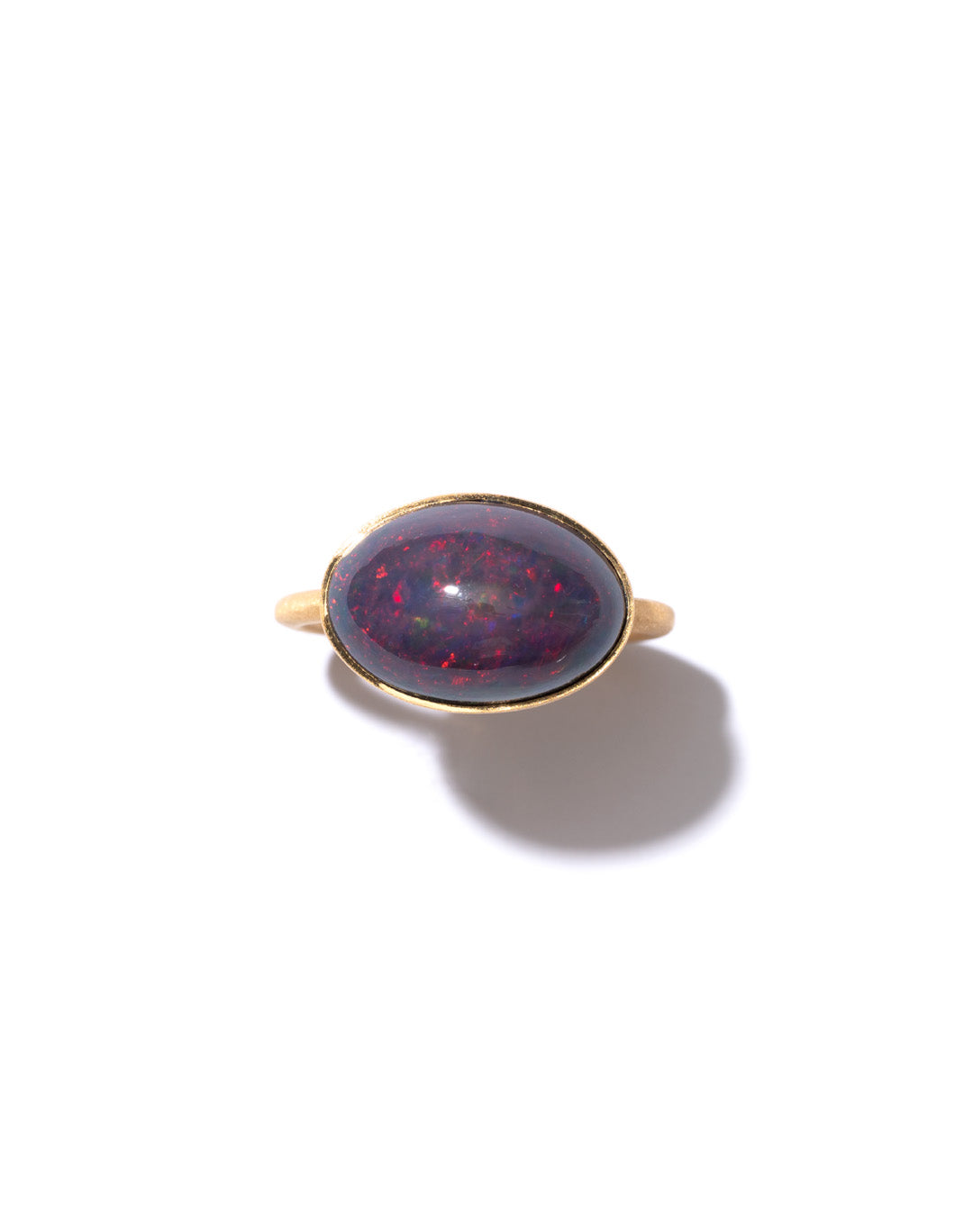 RAW-STONE RING - Black Opal -  #2041