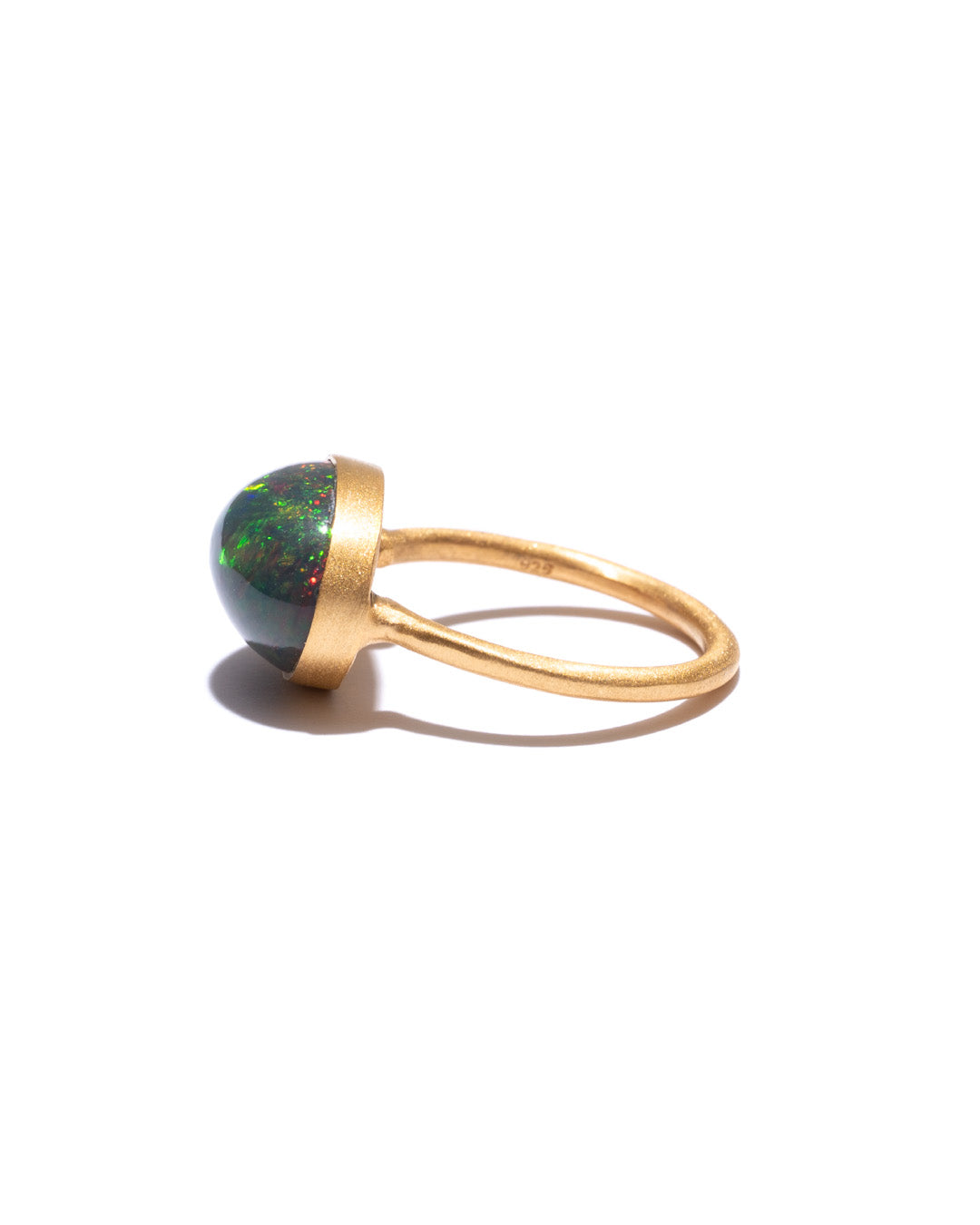RAW-STONE RING - Black Opal -  #2041