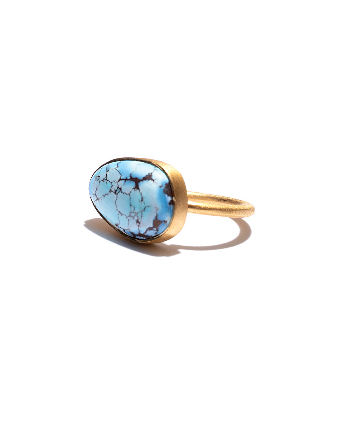 RAW-STONE RING - Golden Hill Turquoise -  #2040