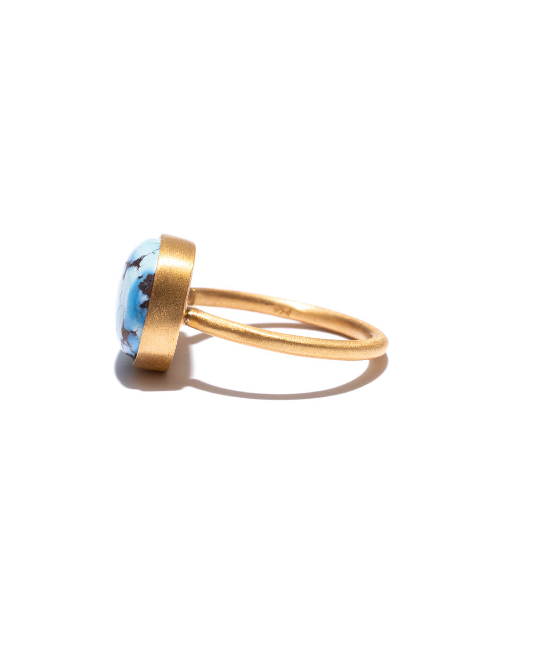 RAW-STONE RING - Golden Hill Turquoise -  #2040