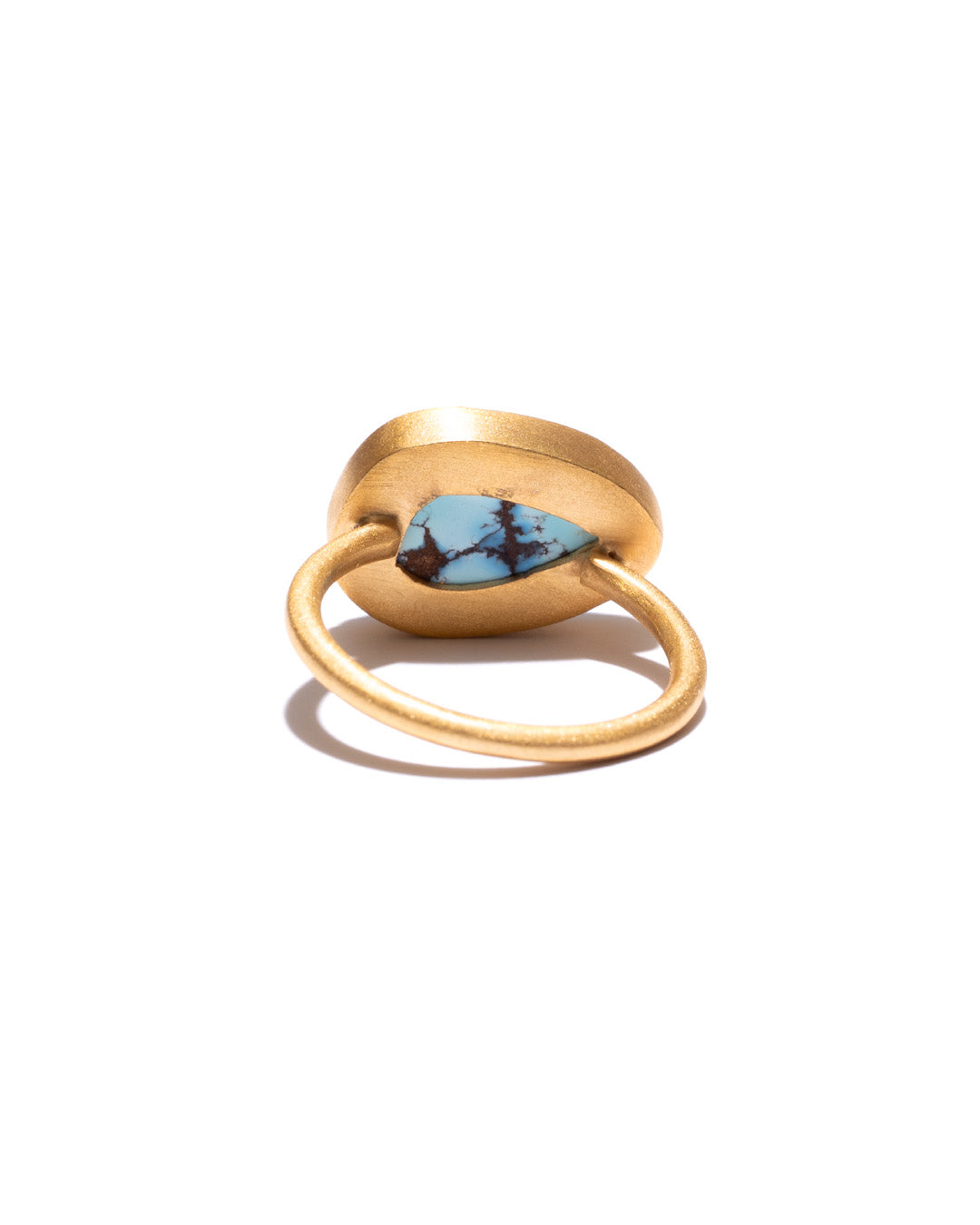 RAW-STONE RING - Golden Hill Turquoise -  #2040