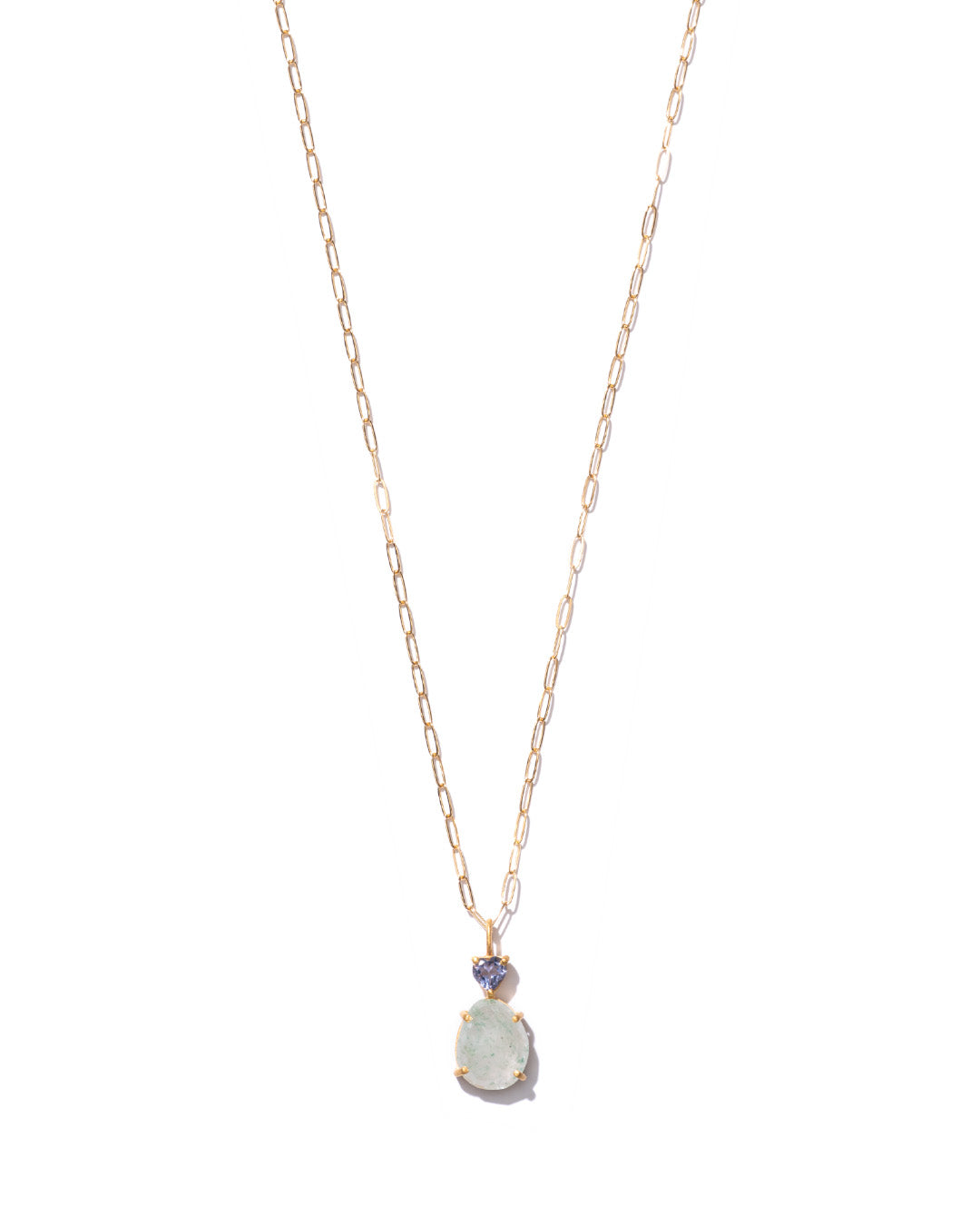 RAW-STONE CHARM - Green Quartz -  #1092