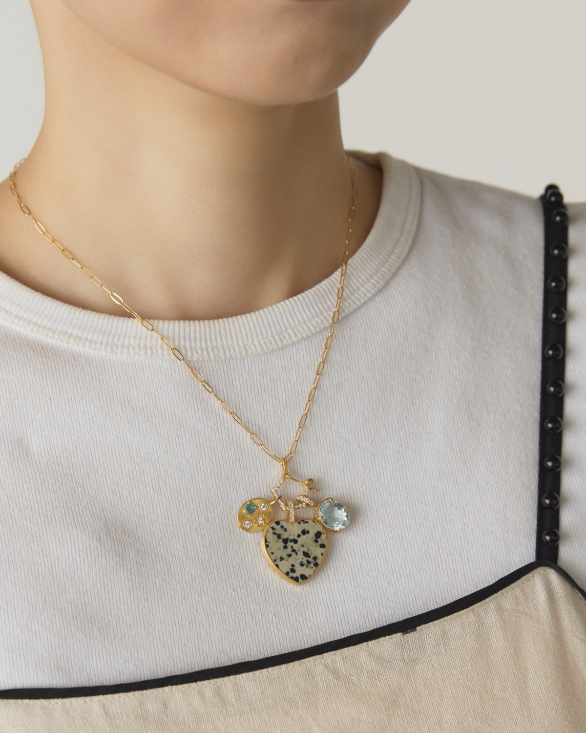 FRAGMENT CHARM L - Dalmatian Jasper -  #009