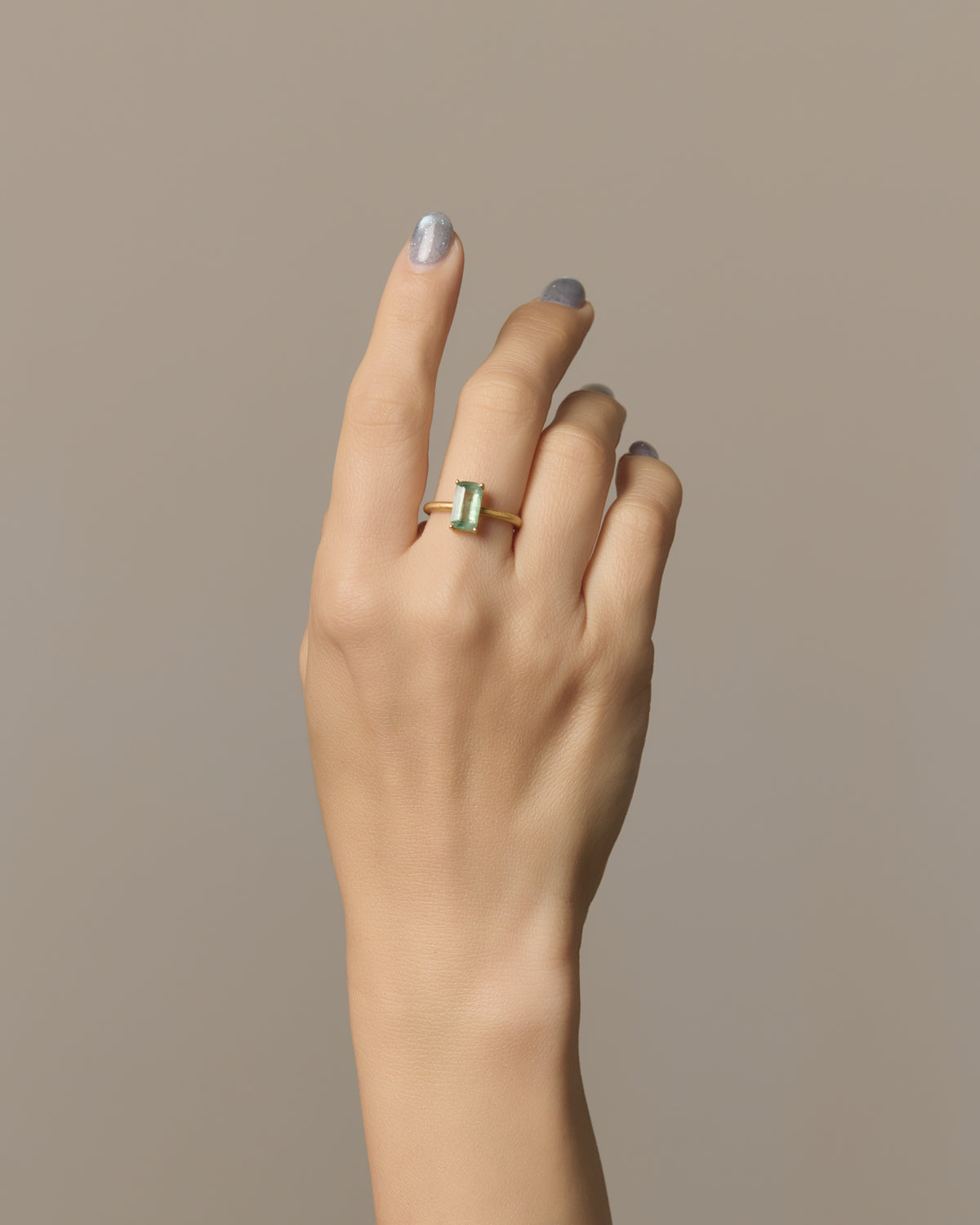 RAW-STONE RING  -  Green Kyanite -  #123