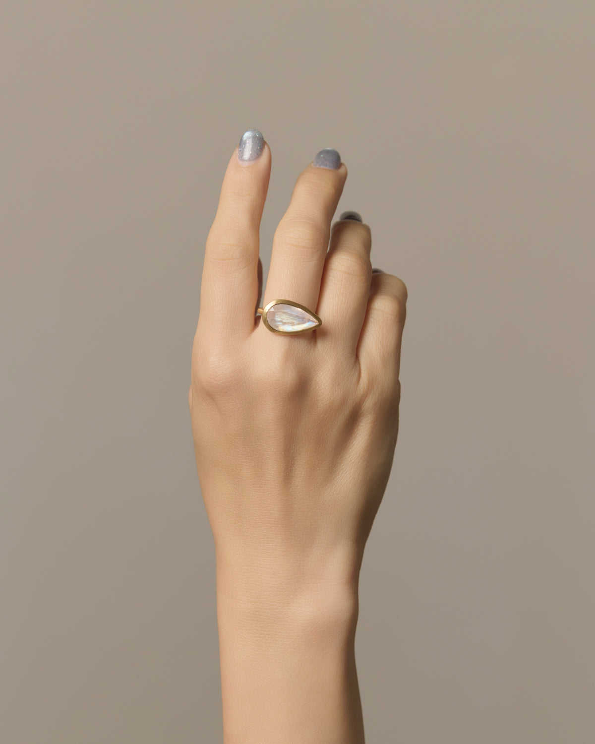 RAW-STONE RING - Moon Stone -  #R049