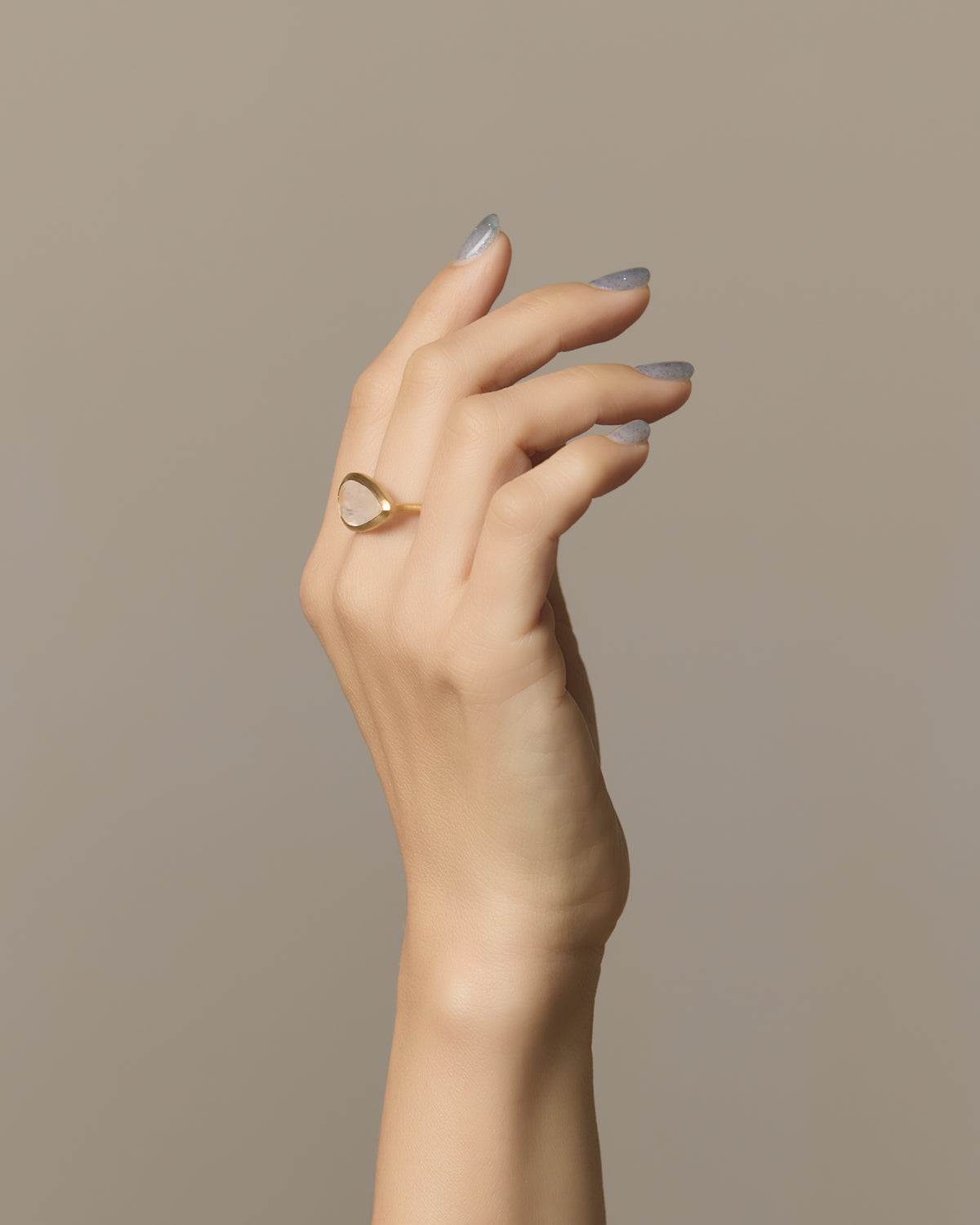 RAW-STONE RING - Moon Stone -  #R049