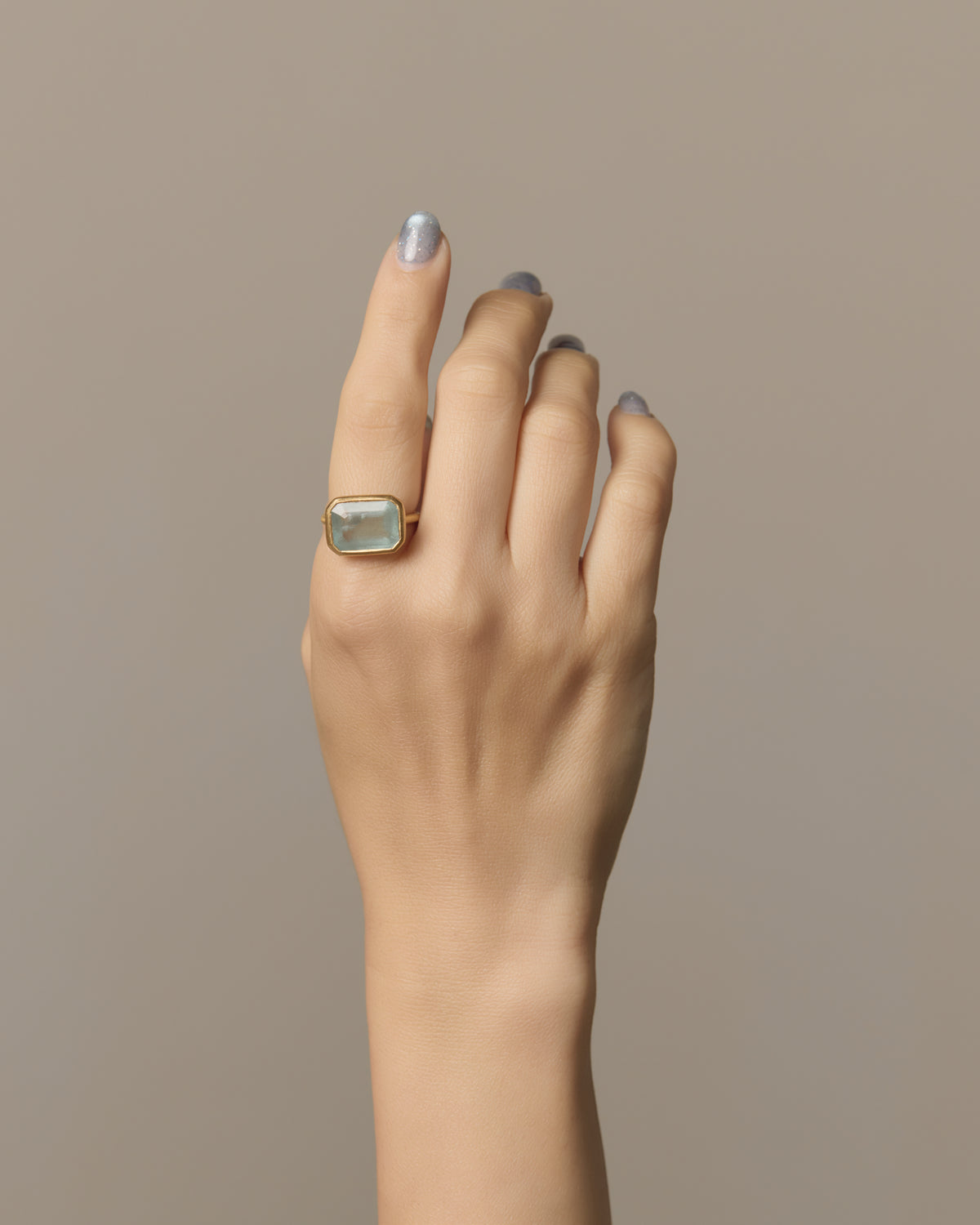 RAW-STONE RING  -  Aquamarine -  #155