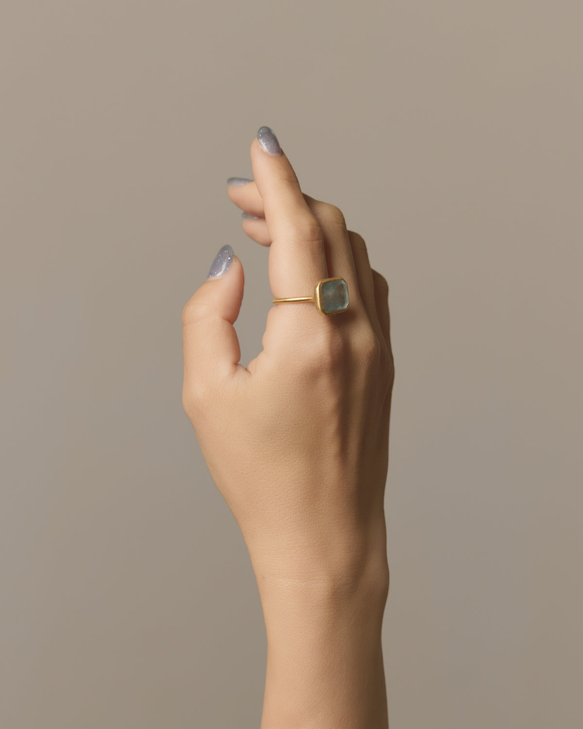 RAW-STONE RING  -  Aquamarine -  #155