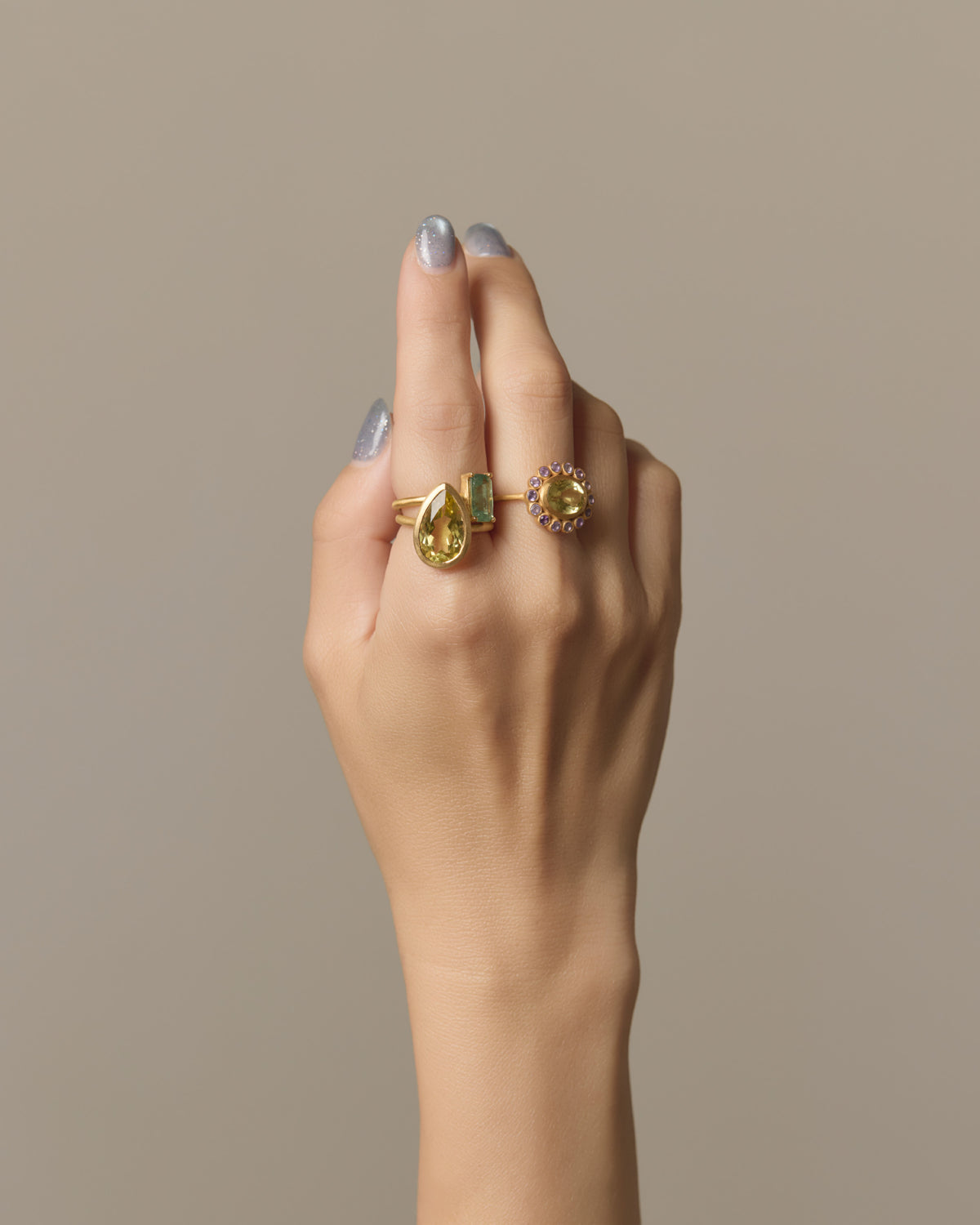 RAW-STONE RING  -  Green Kyanite -  #123