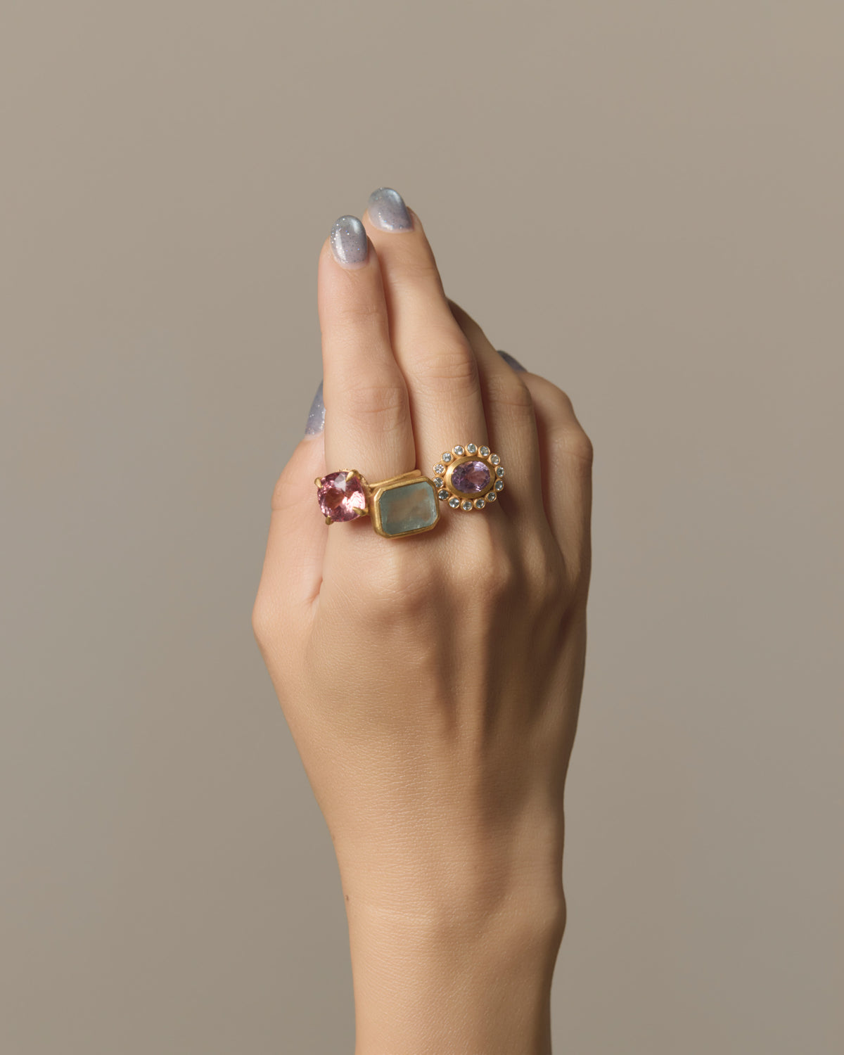 RAW-STONE RING  -  Aquamarine -  #155