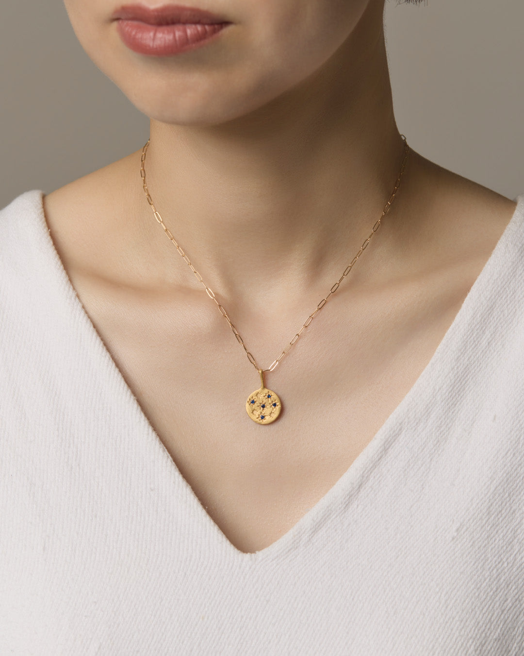 RAW-STONE CHARM - Sapphire -  #051