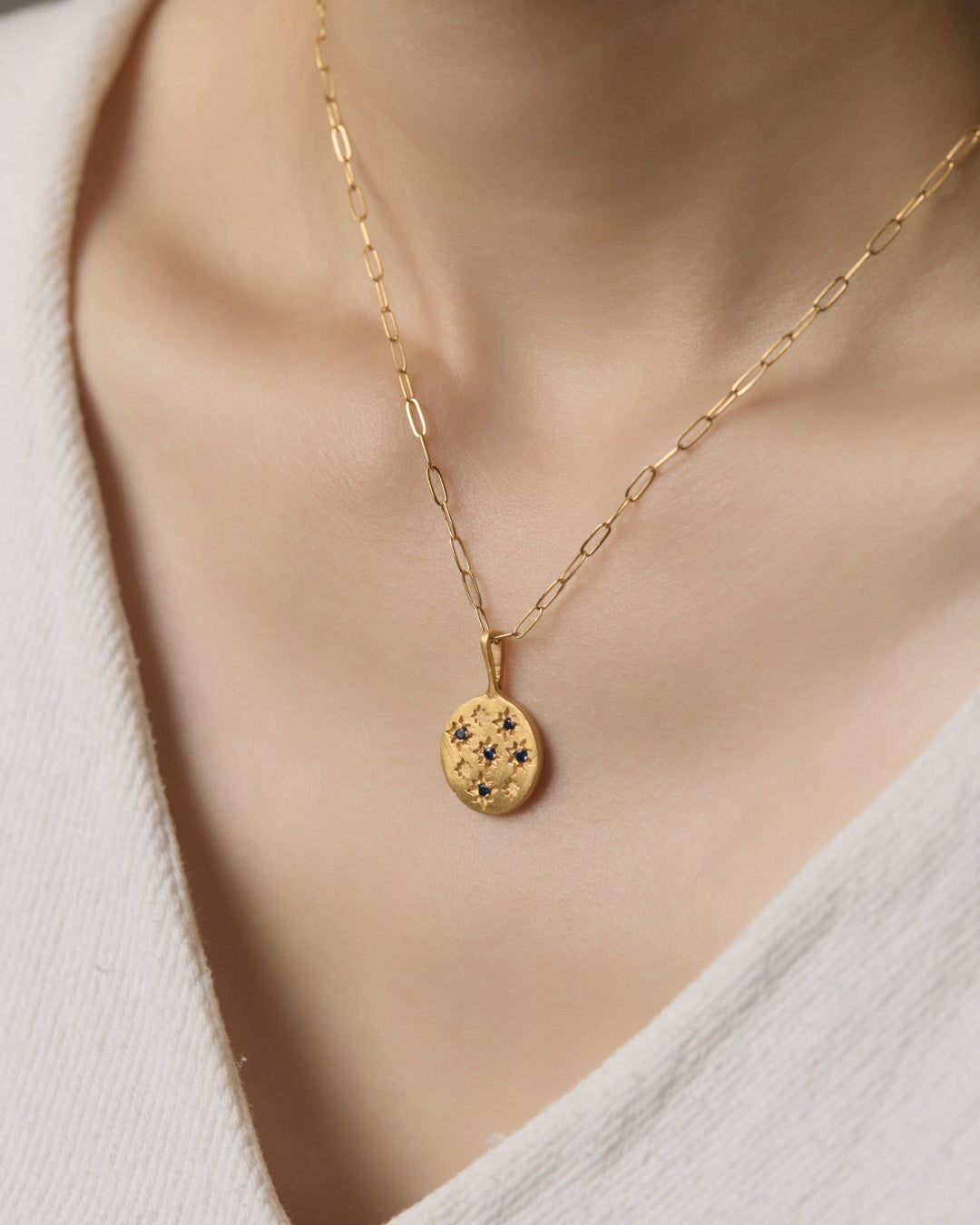 RAW-STONE CHARM - Sapphire -  #051