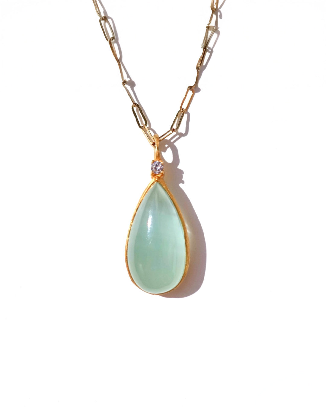 RAW-STONE CHARM  -  Aquamarine -  #w25