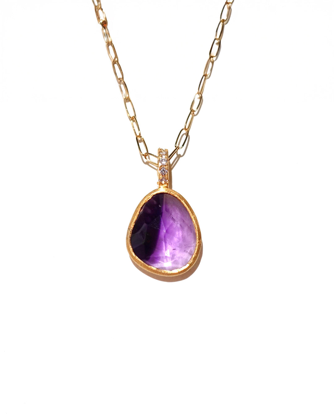 RAW-STONE CHARM  -  Amethyst -  #002
