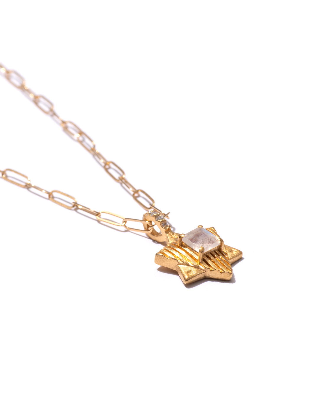 RAW-STONE CHARM - Moonstone -  #856