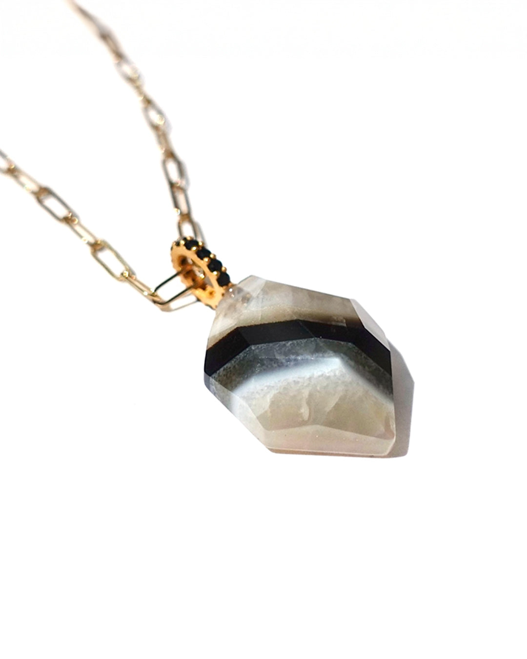 RAW-STONE CHARM - Onyx -  #N015
