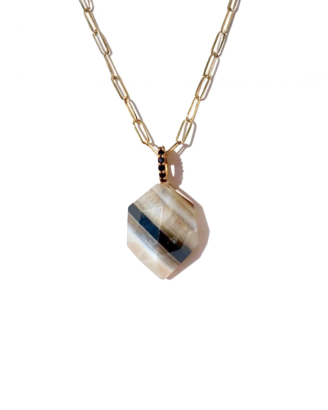 RAW-STONE CHARM - Onyx -  #N015