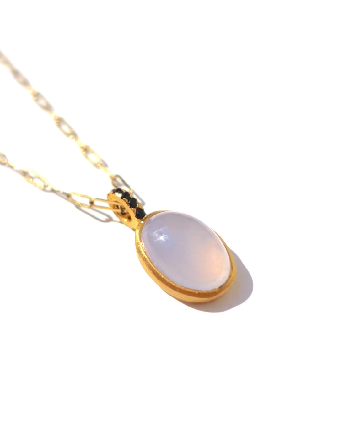 RAW-STONE CHARM - Blue Chalcedony -  #N051