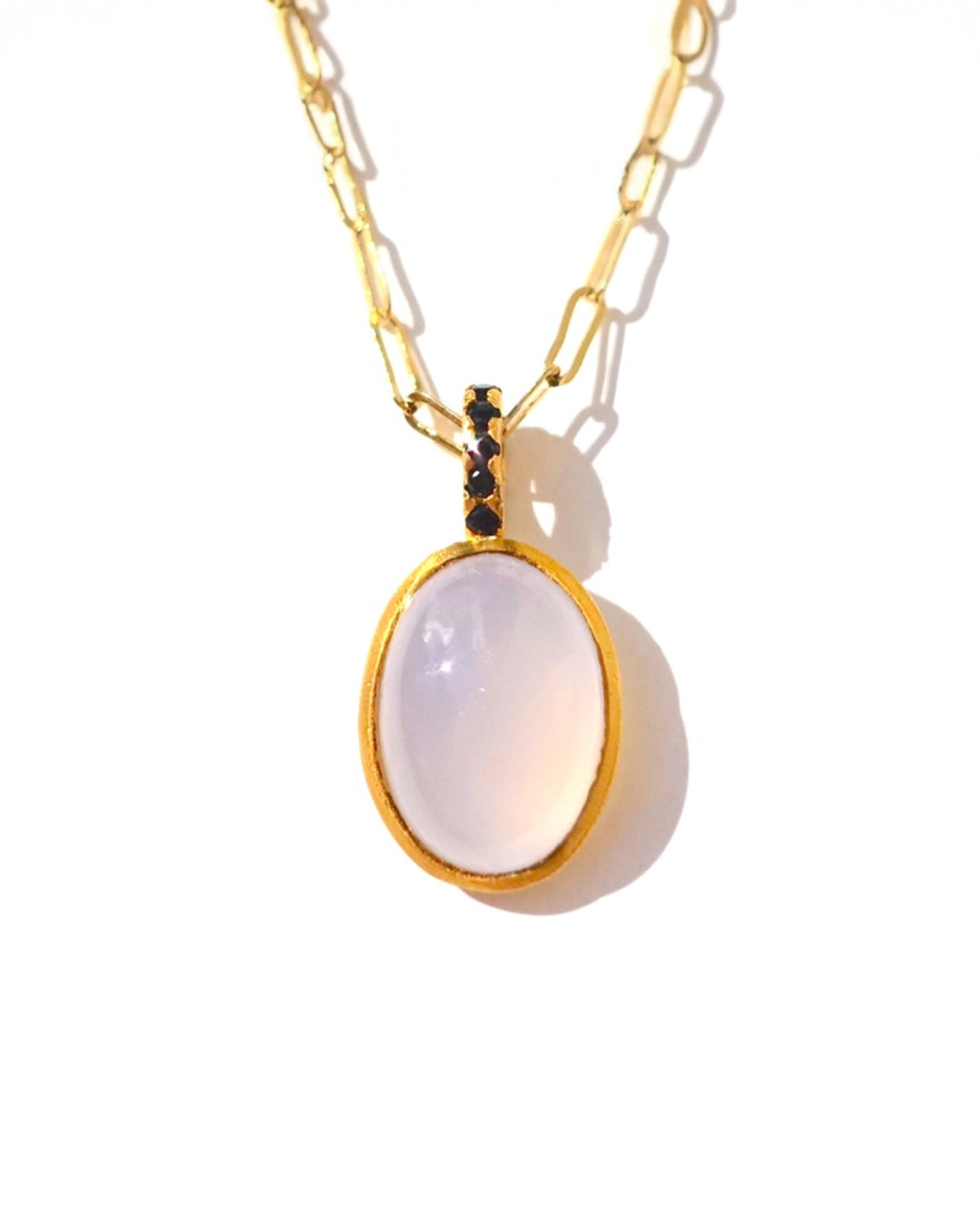 RAW-STONE CHARM - Blue Chalcedony -  #N051