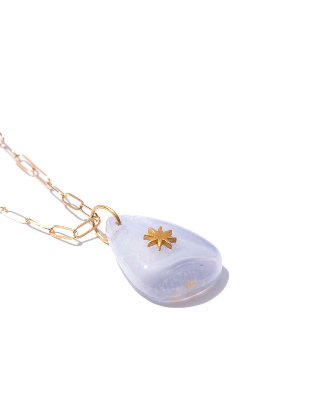LINO CHARM - Blue Lace Agate -  #124