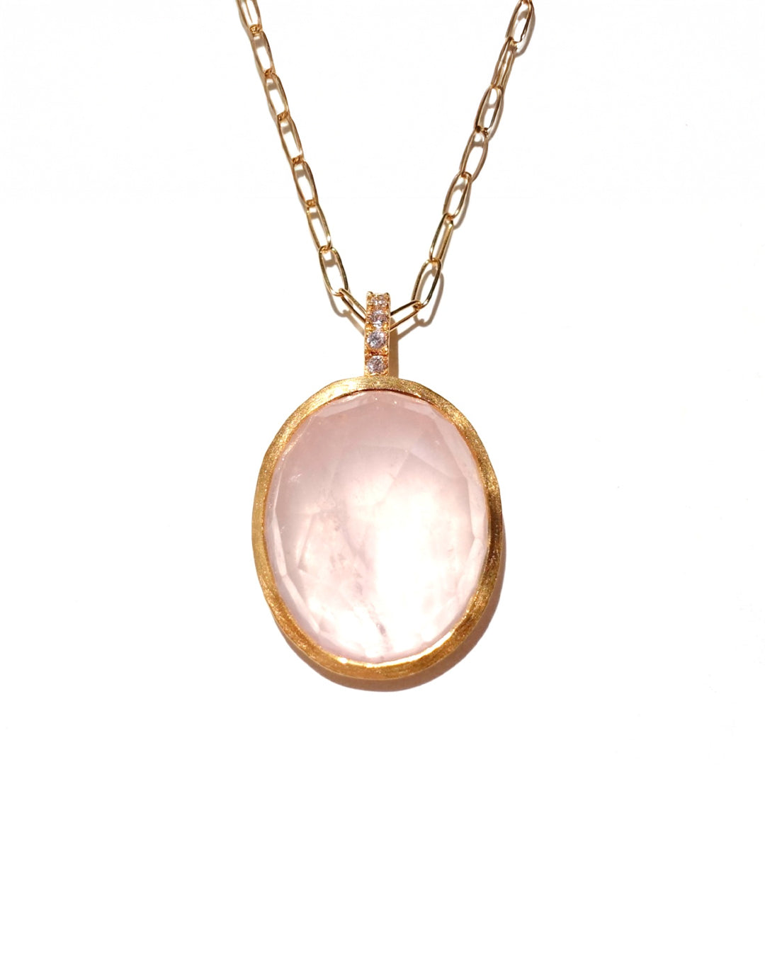 RAW-STONE CHARM - Rose Quartz -  #004