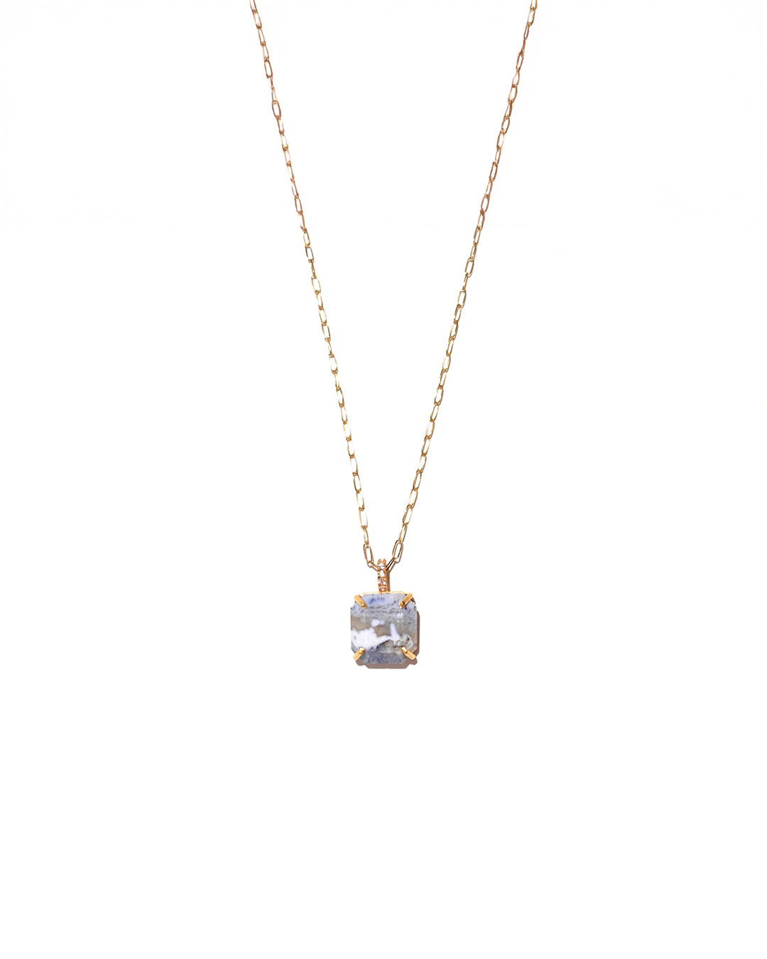 RAW-STONE CHARM - Blue Agate -  #013