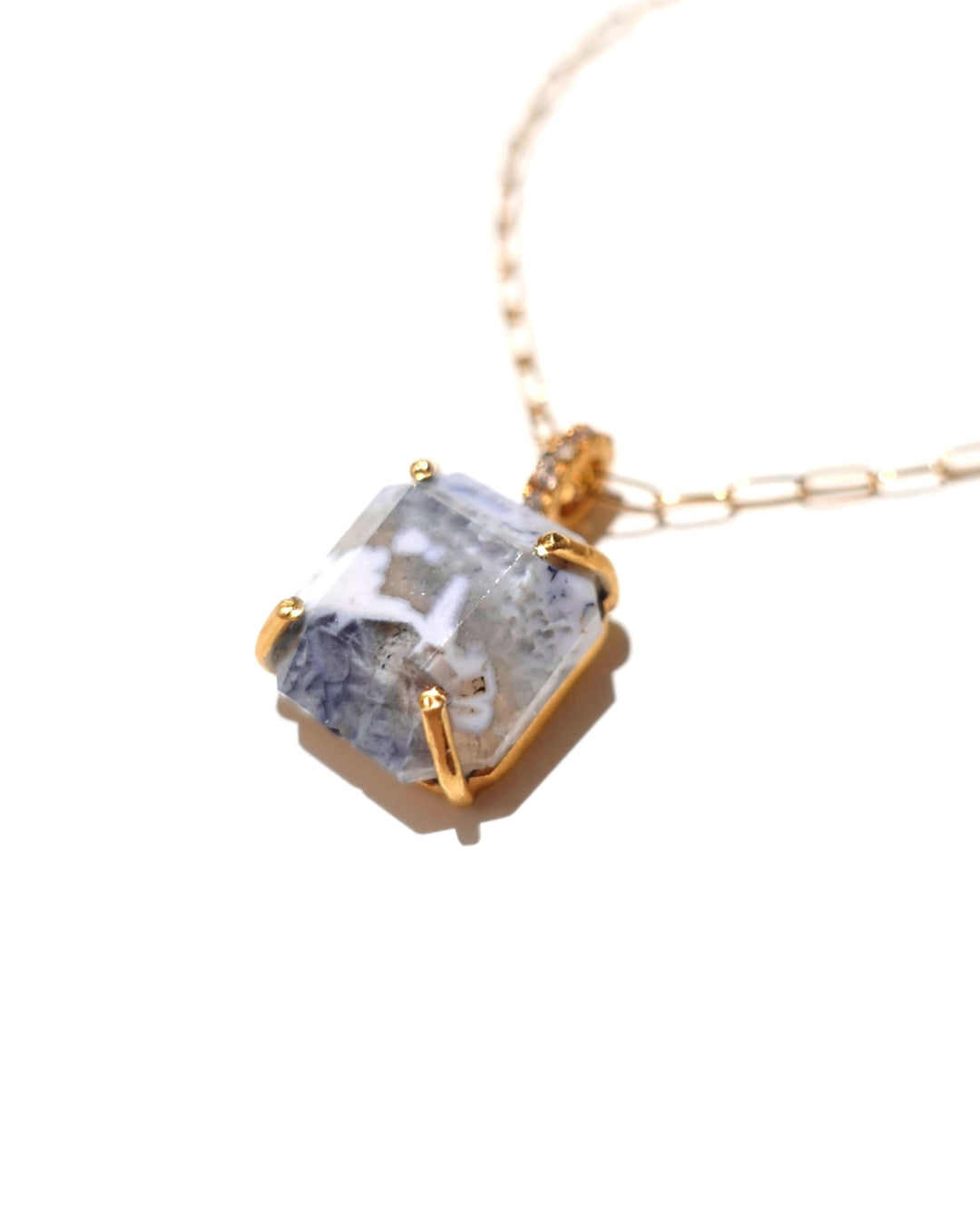 RAW-STONE CHARM - Blue Agate -  #013