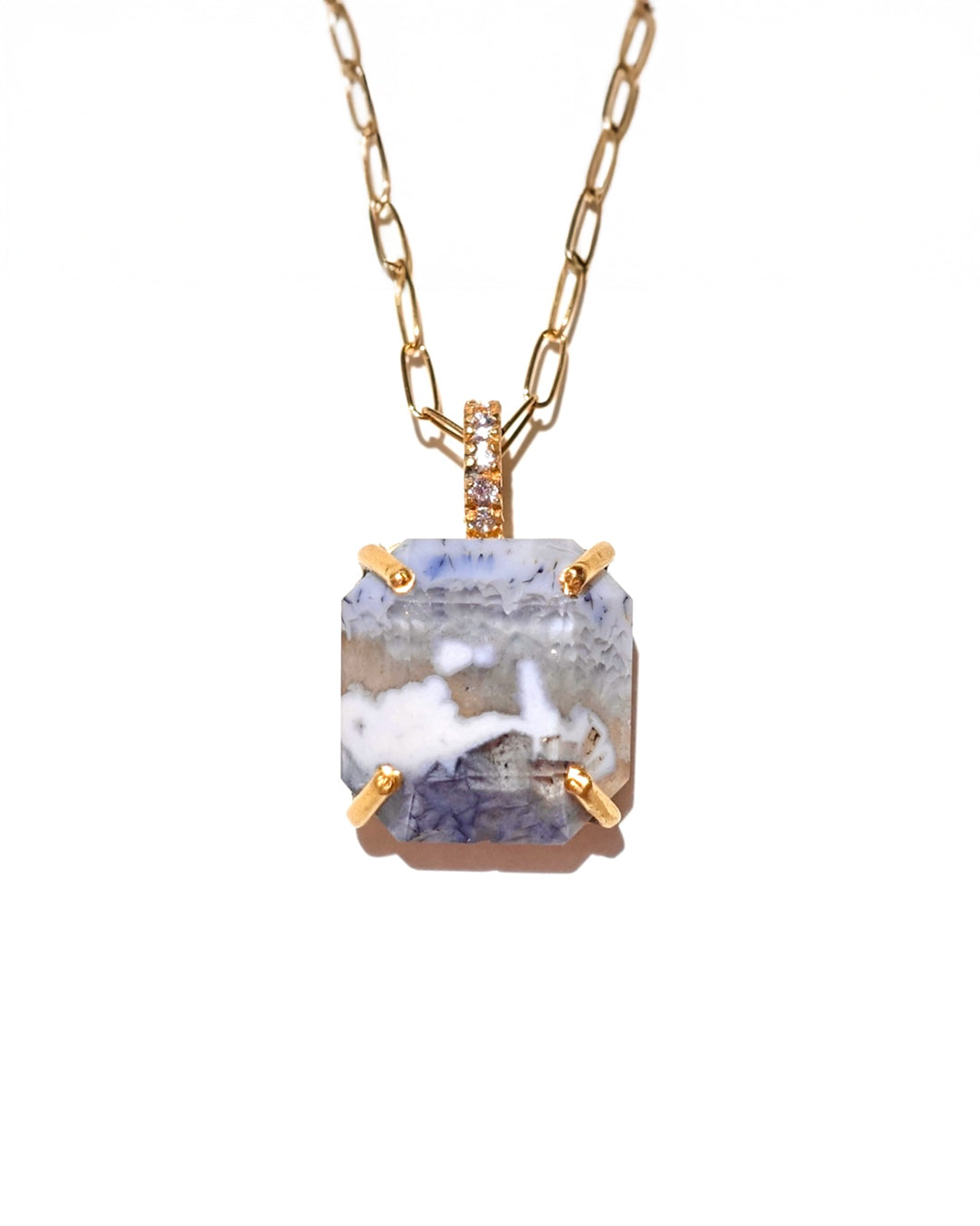 RAW-STONE CHARM - Blue Agate -  #013