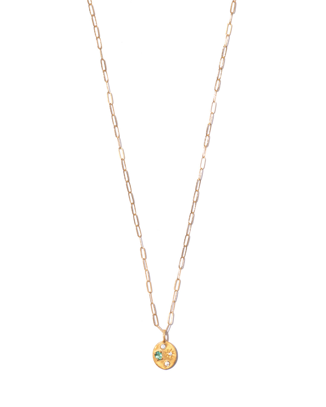 RAW-STONE CHARM - Emerald -  #450