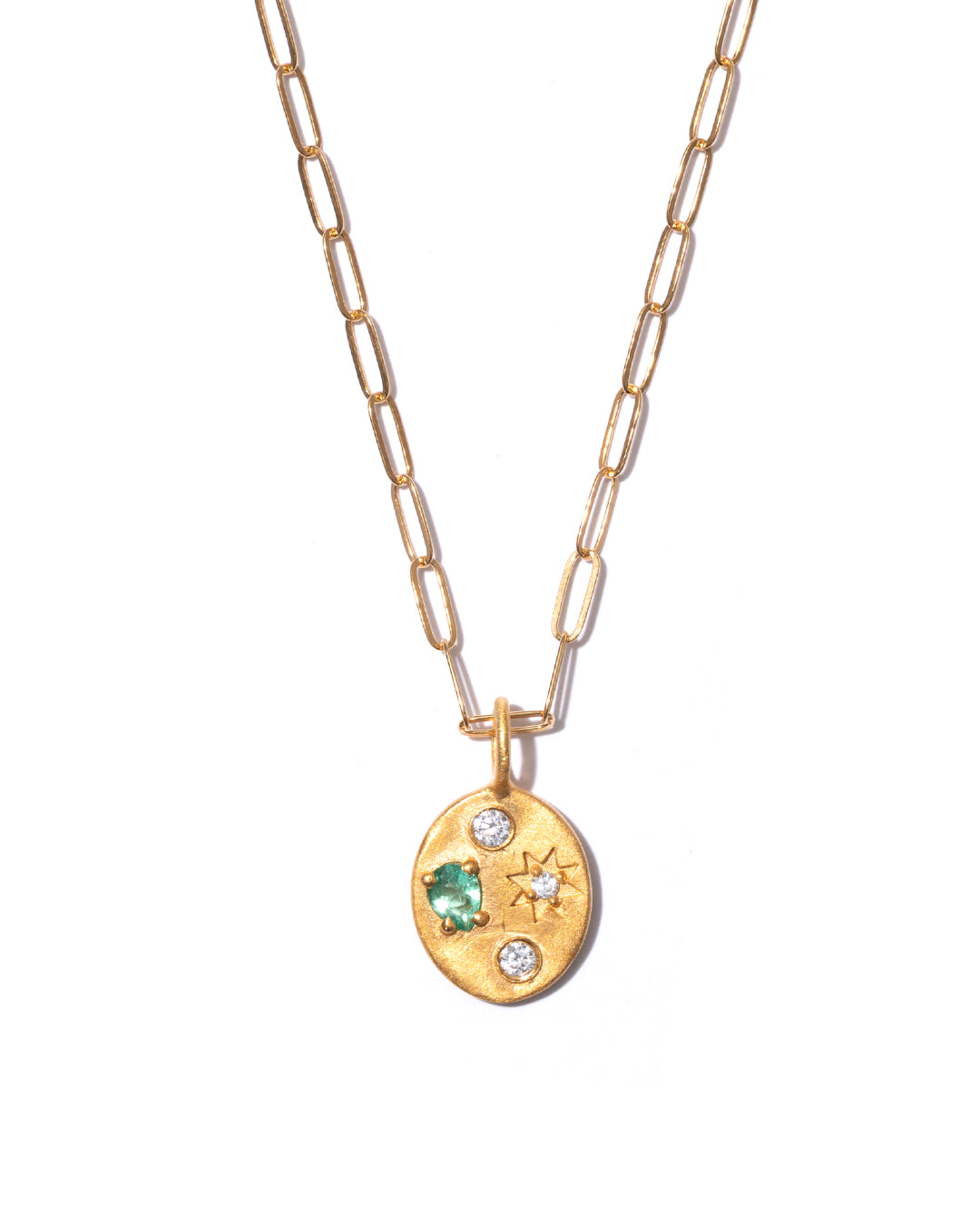 RAW-STONE CHARM - Emerald -  #450
