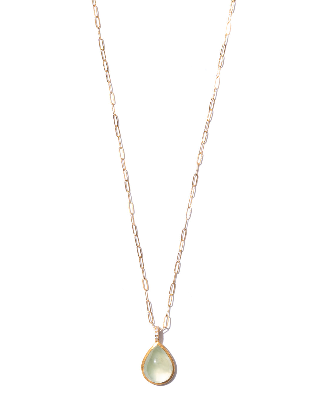 RAW-STONE CHARM - Prehnite -  #624