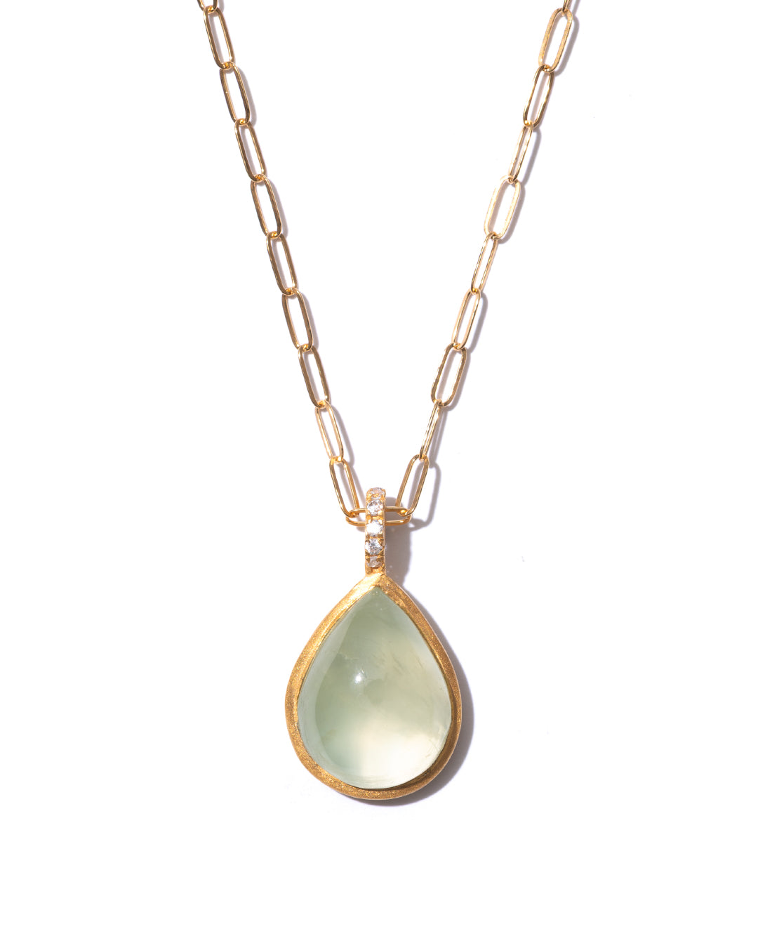 RAW-STONE CHARM - Prehnite -  #624